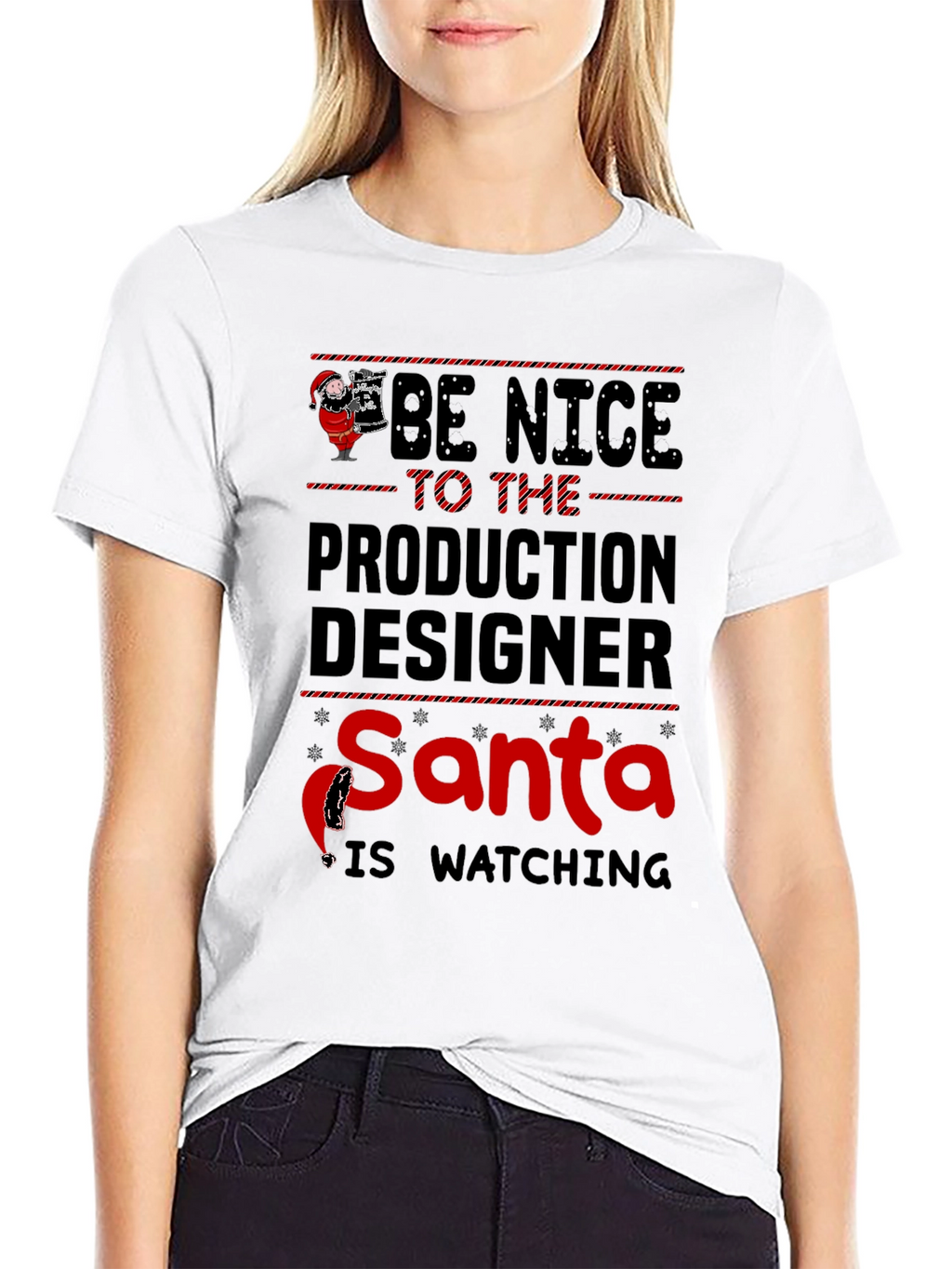 Be Nice to Production Designer Santa T-Shirt