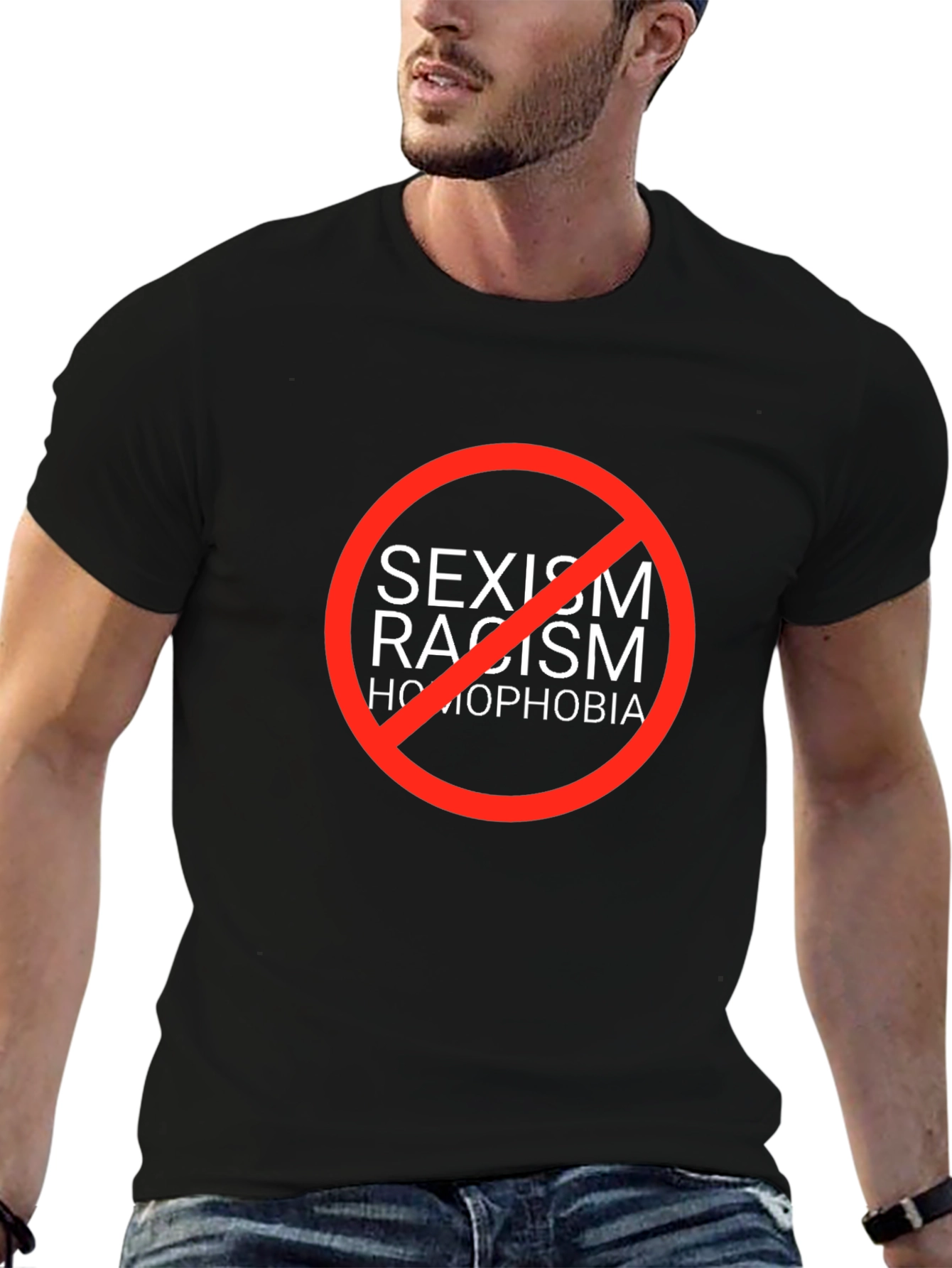 Equality T-Shirt: No Sexism Racism Homophobia