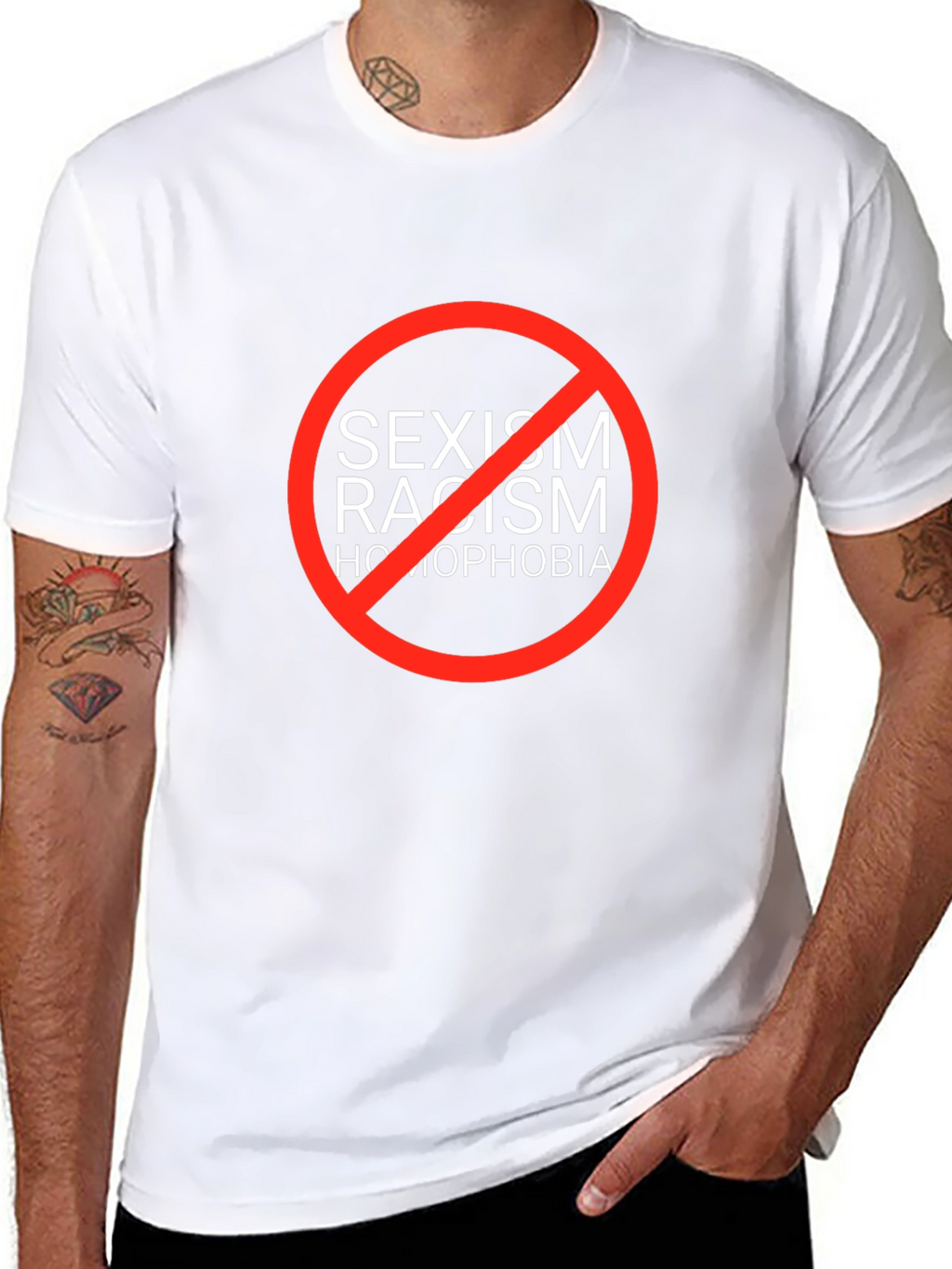Equality T-Shirt: No Sexism Racism Homophobia