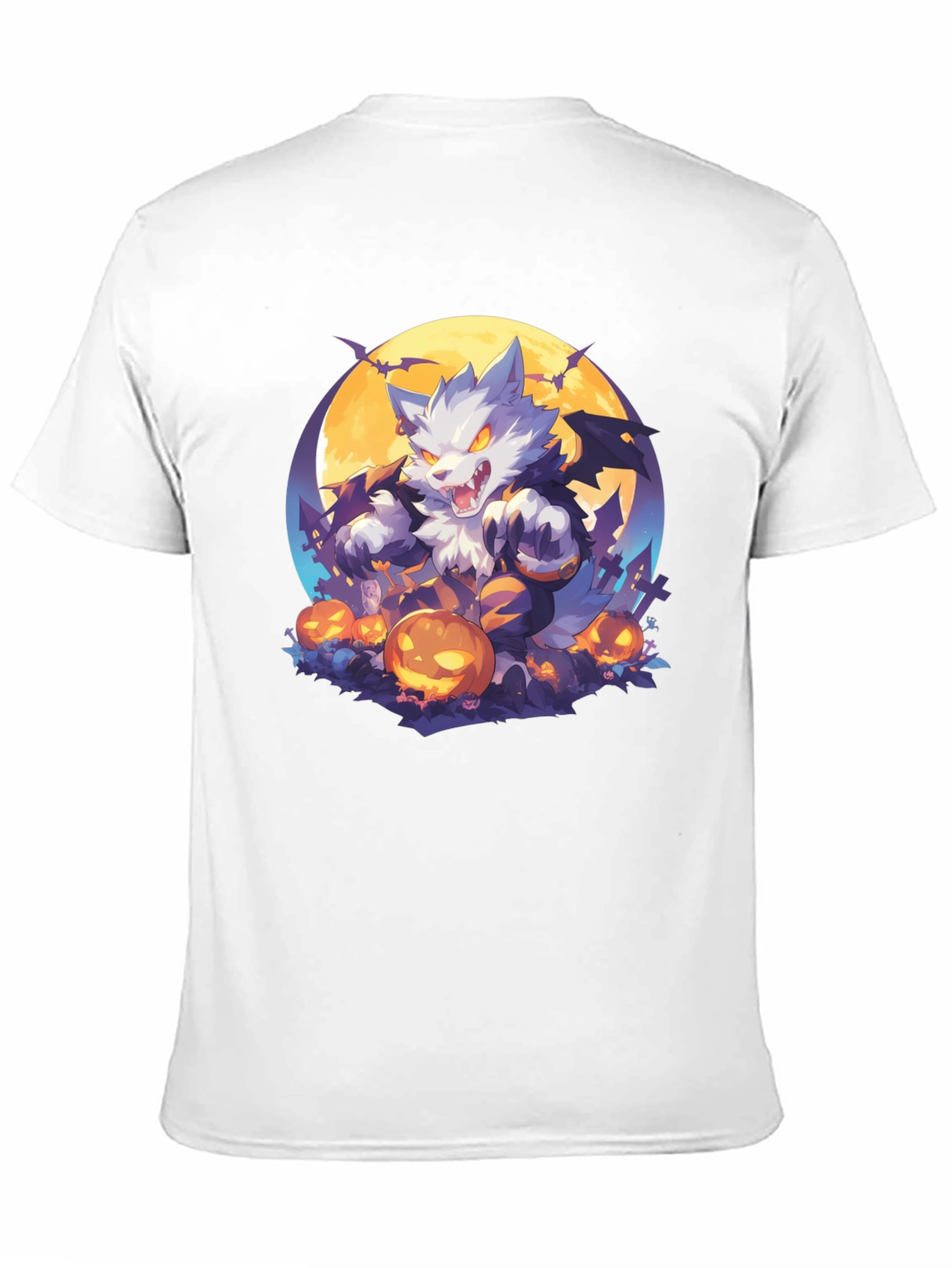 Halloween Wolf T-Shirt - Spooky Season Style