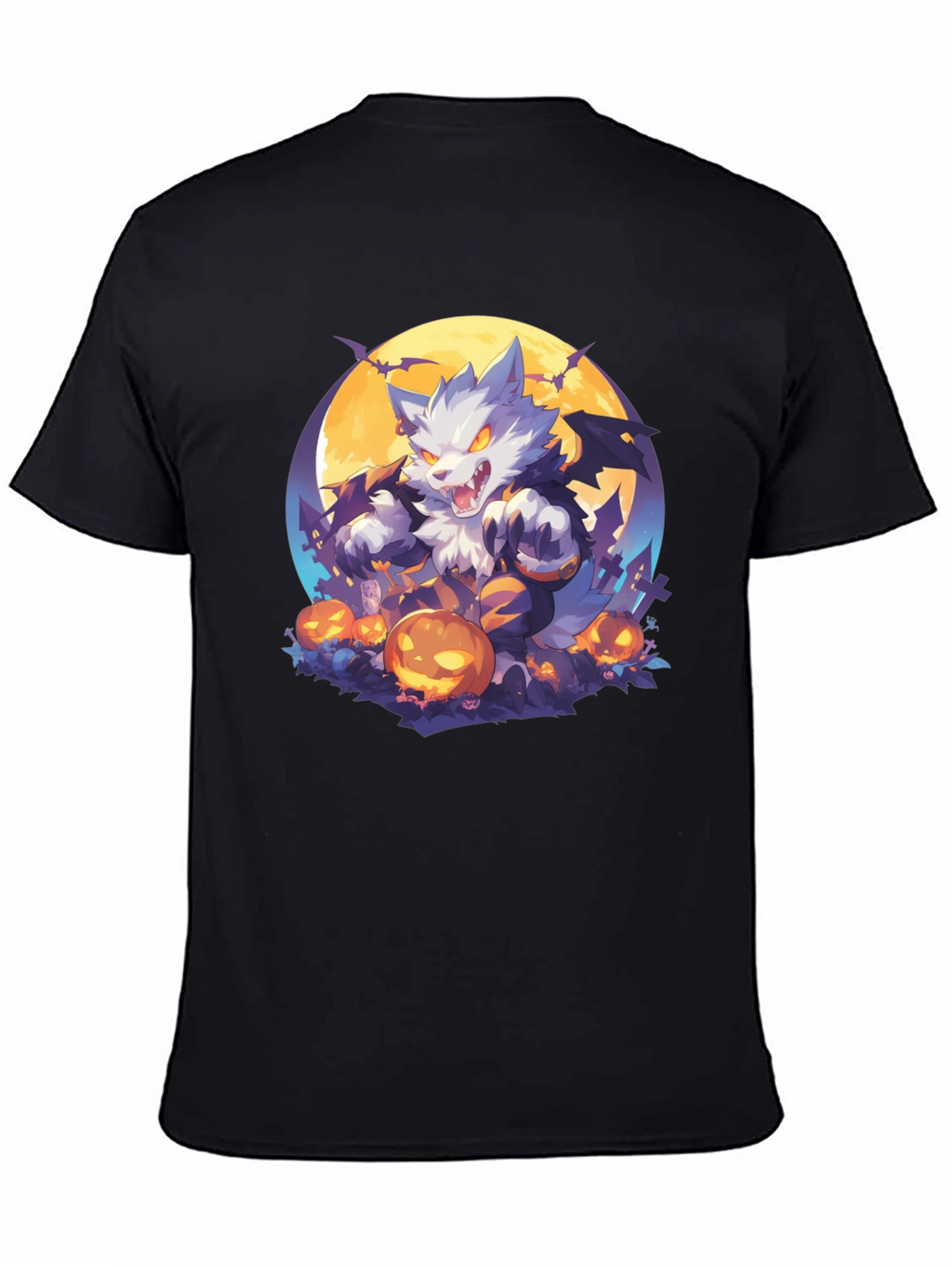 Halloween Wolf T-Shirt - Spooky Season Style