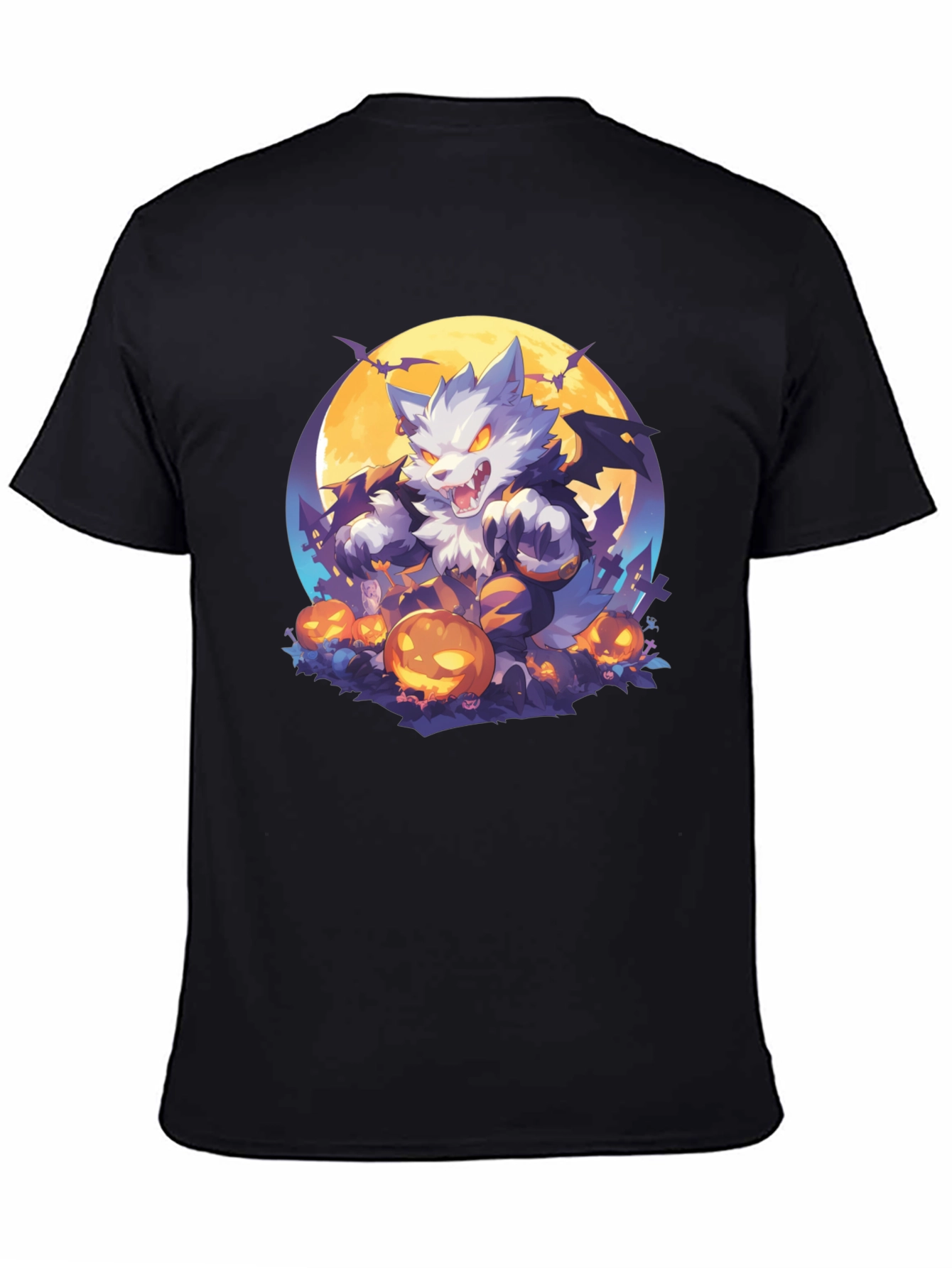 Halloween Wolf T-Shirt - Spooky Season Style