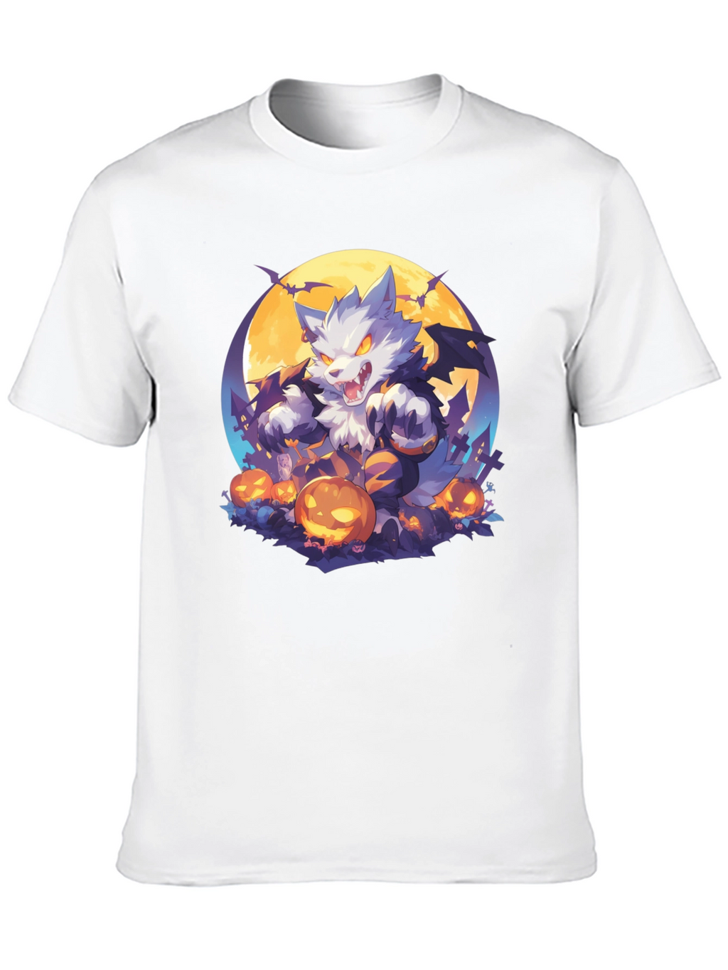 Halloween Wolf T-Shirt - Spooky Season Style