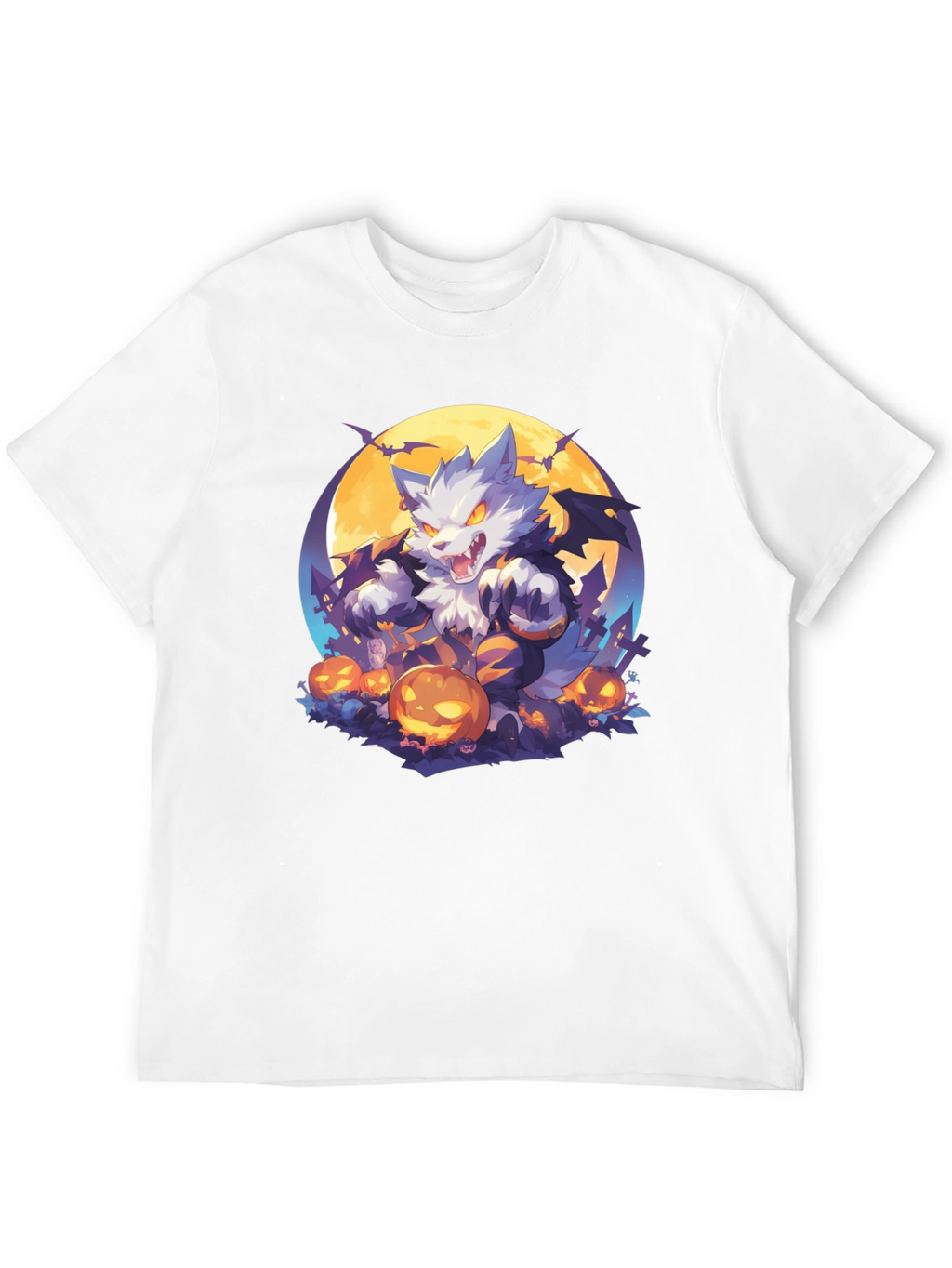 Halloween Wolf T-Shirt - Spooky Season Style