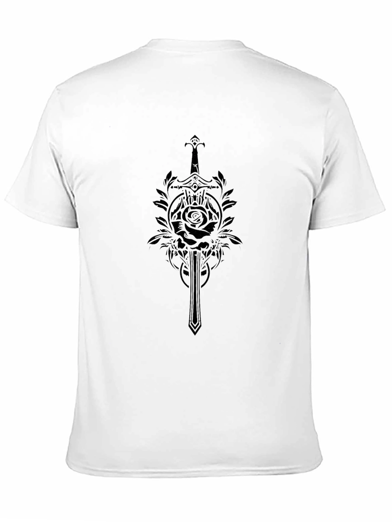 Black Rose and Sword Graphic Tee