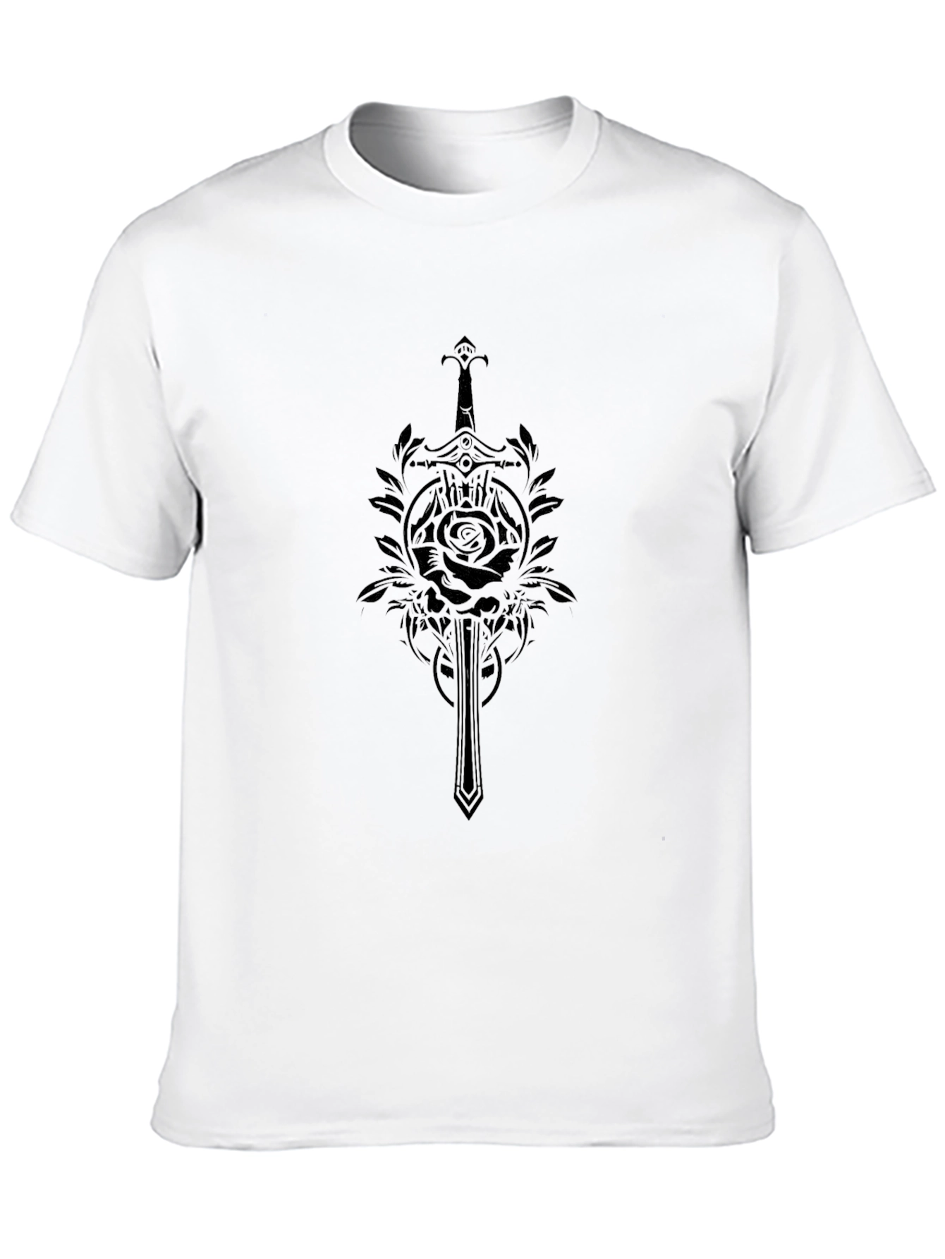 Black Rose and Sword Graphic Tee