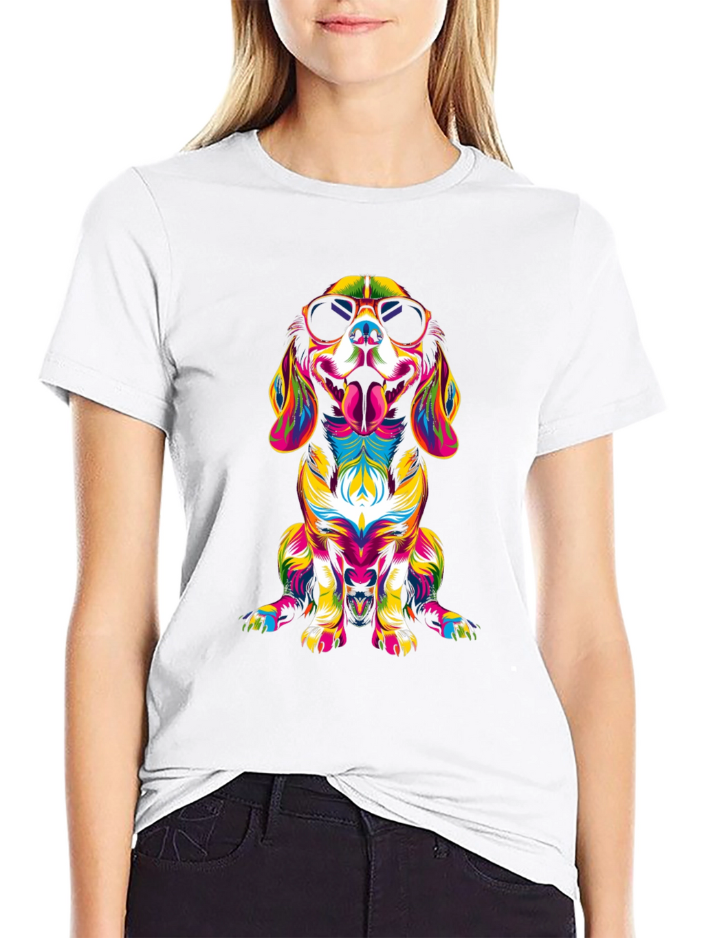 Cool Dog Graphic Tee - Vivid Art Design