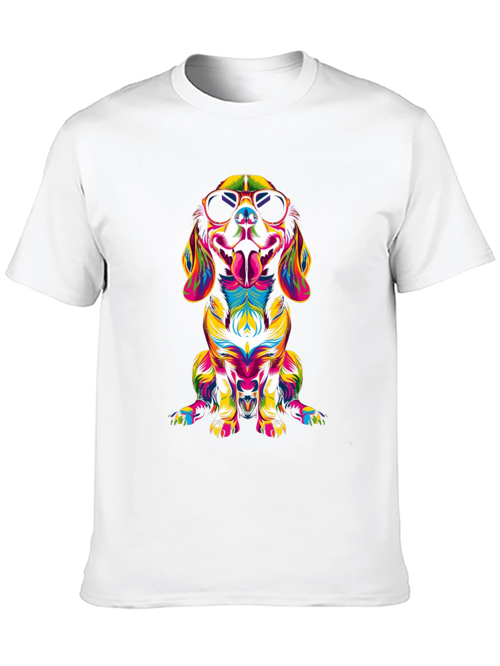 Cool Dog Graphic Tee - Vivid Art Design