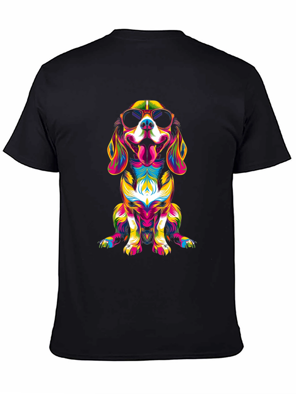 Cool Dog Graphic Tee - Vivid Art Design