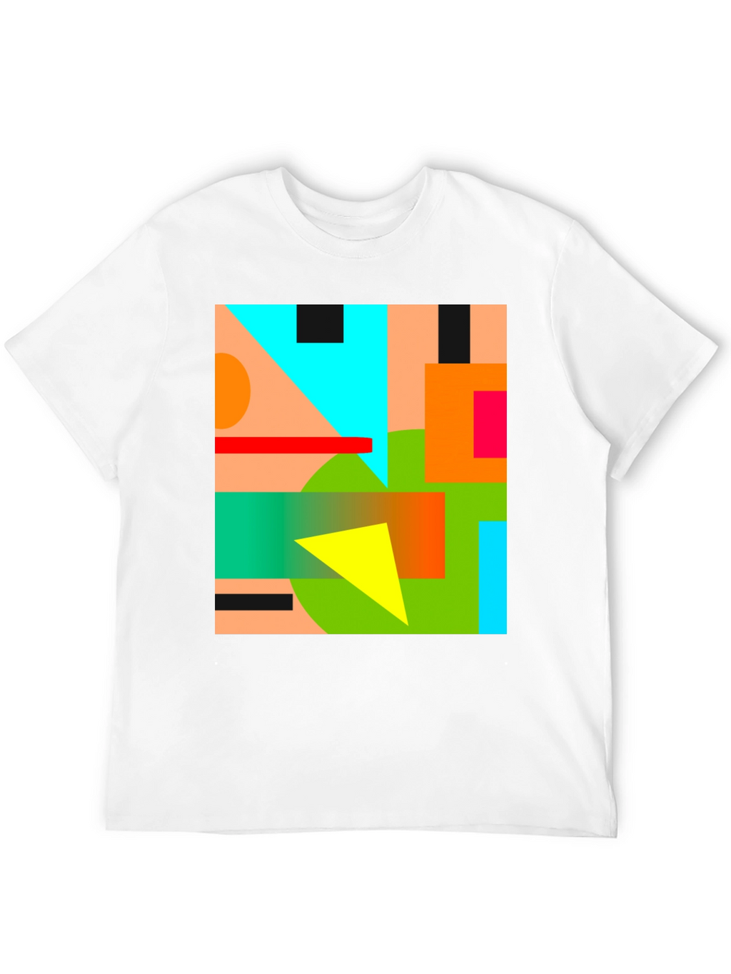 Abstract Geometric Graphic Tee - Modern Art Shirt