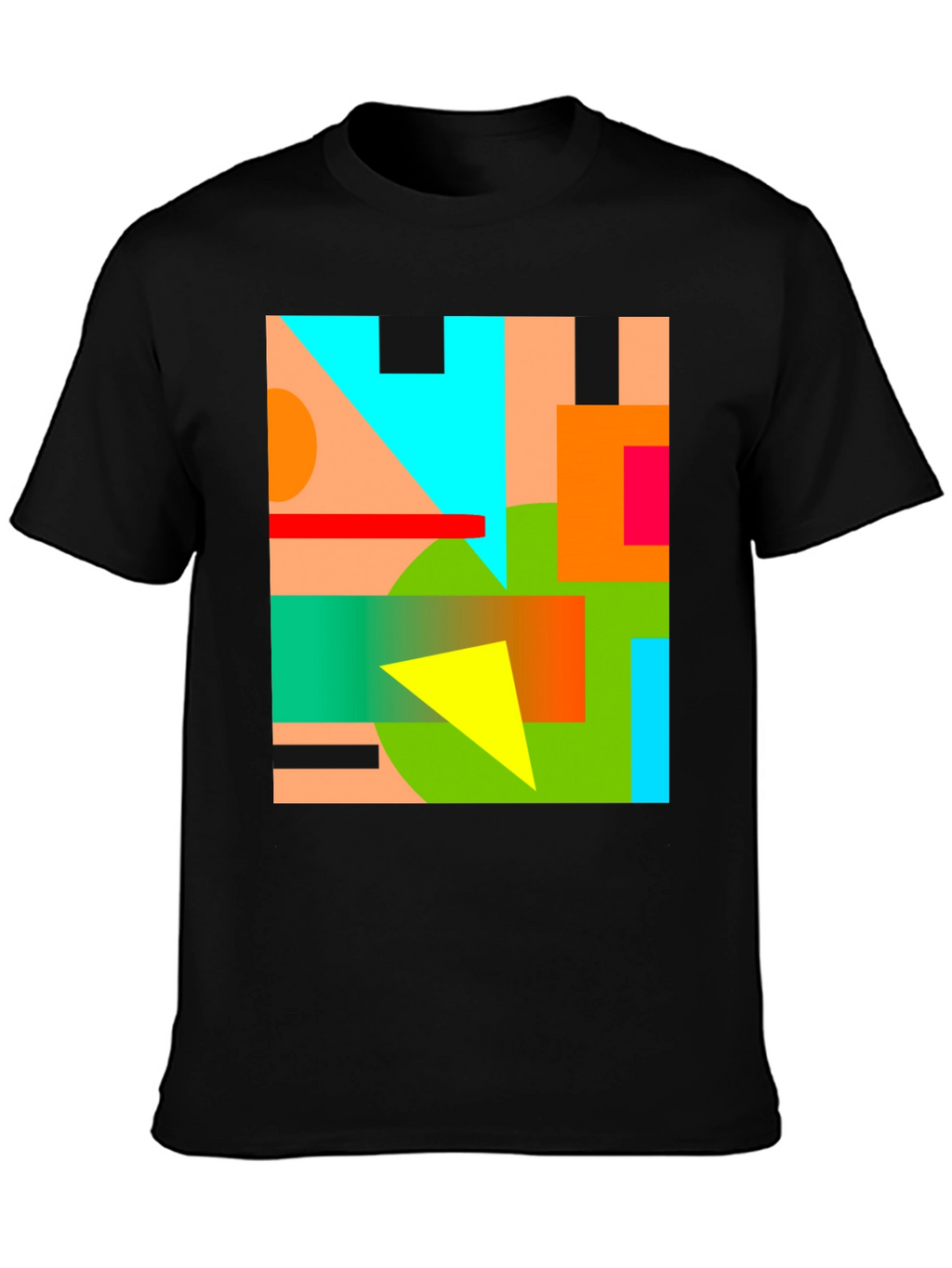 Abstract Geometric Graphic Tee - Modern Art Shirt