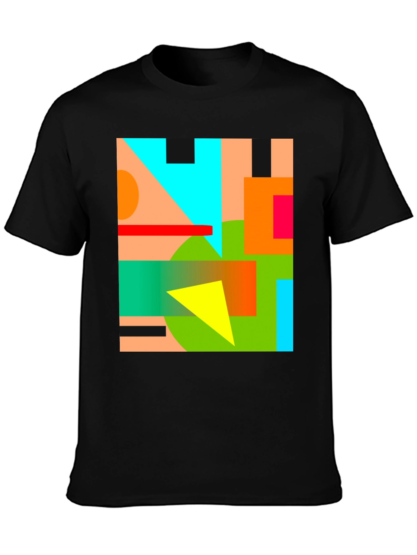 Abstract Geometric Graphic Tee - Modern Art Shirt