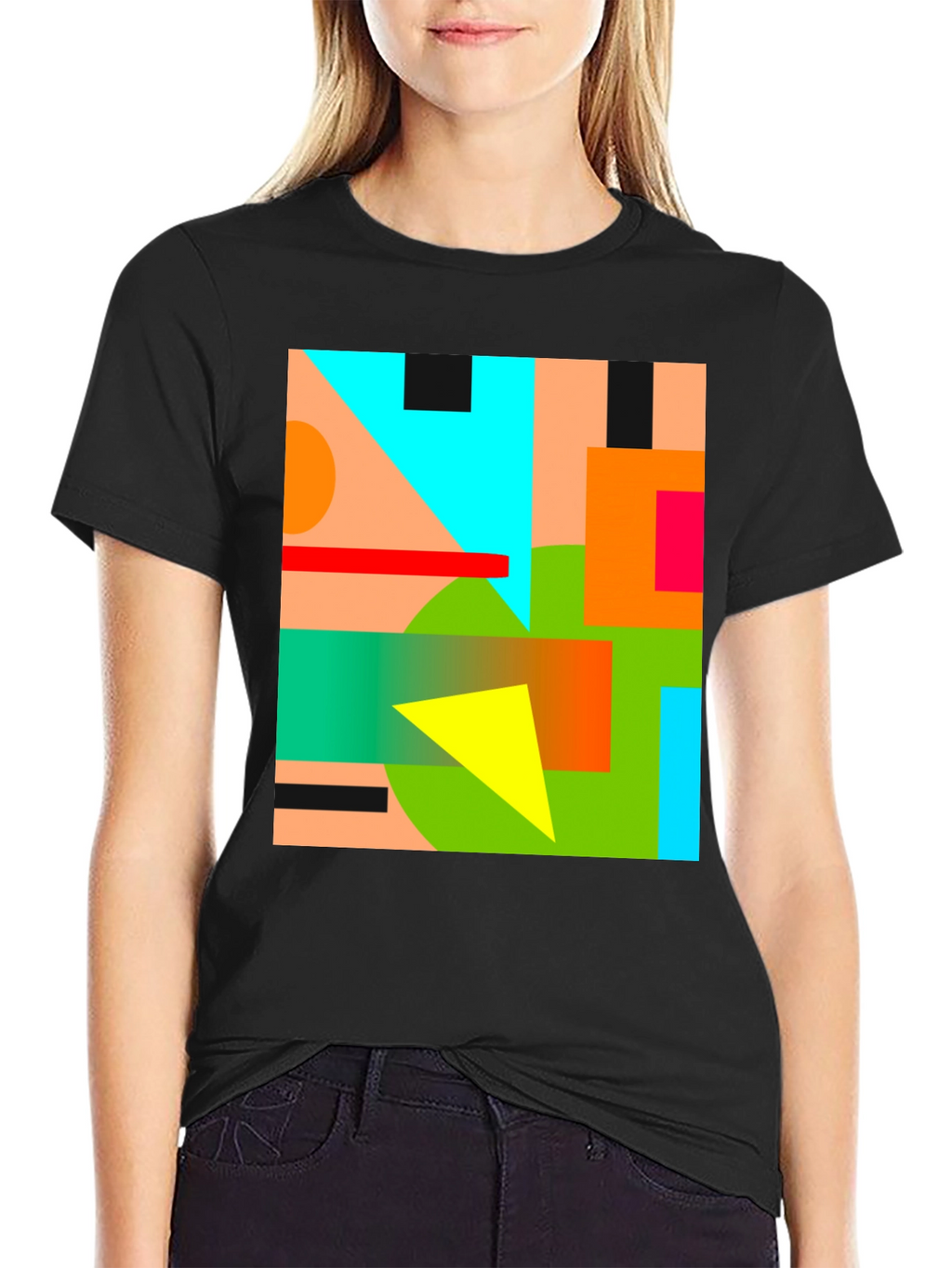 Abstract Geometric Graphic Tee - Modern Art Shirt