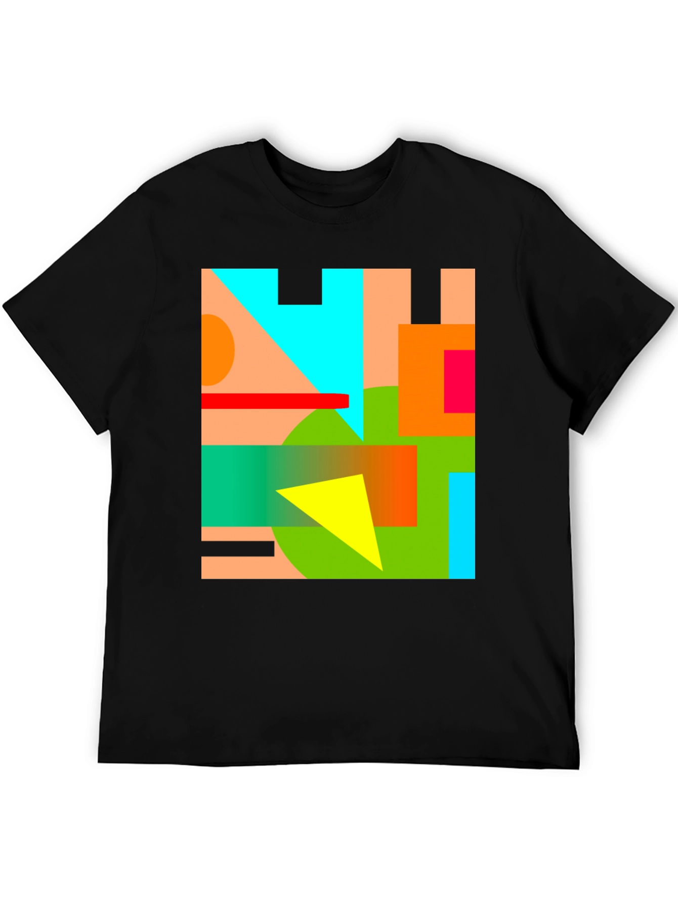 Abstract Geometric Graphic Tee - Modern Art Shirt