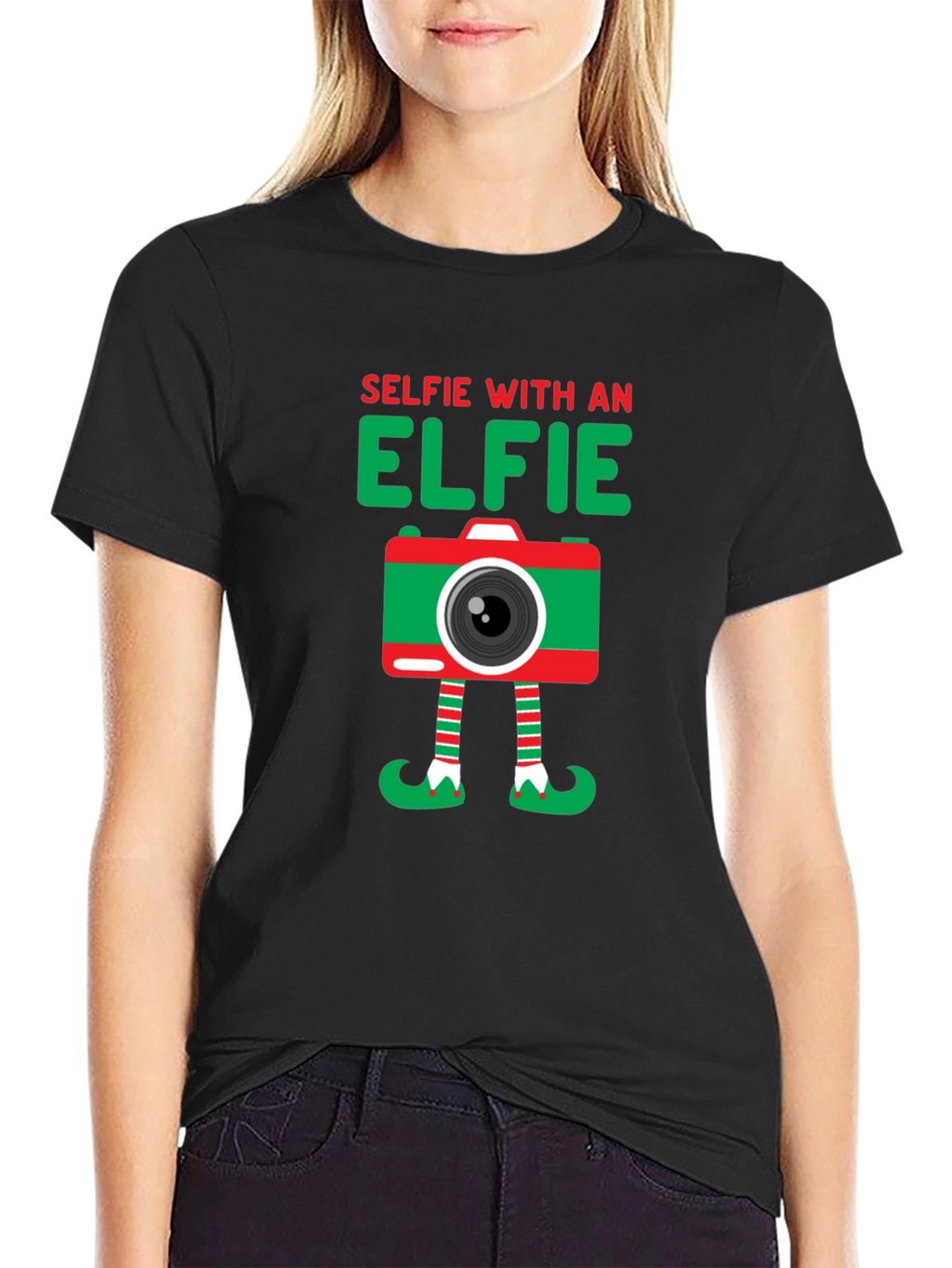 Selfie with an Elfie Christmas T-Shirt