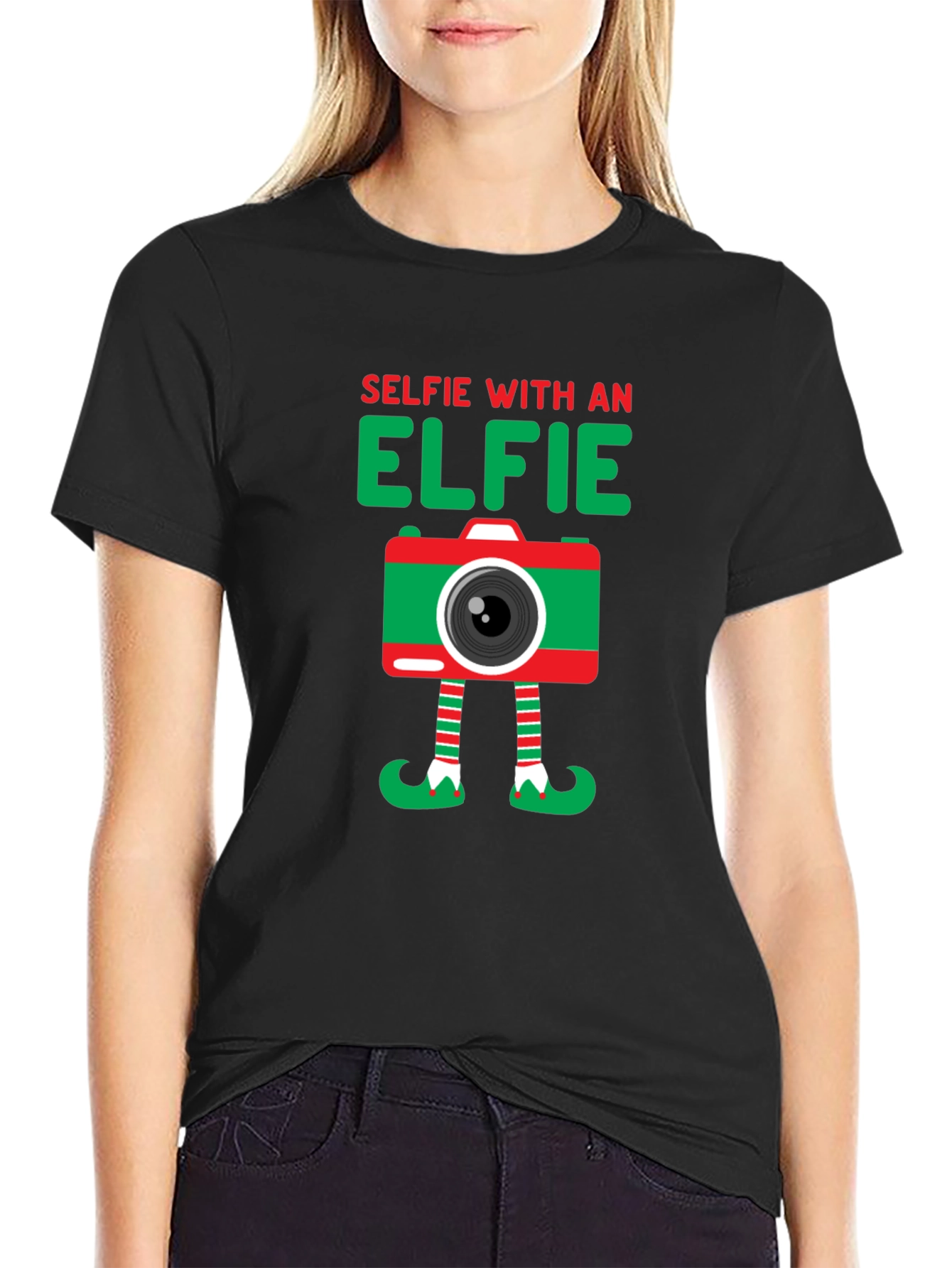 Selfie with an Elfie Christmas T-Shirt