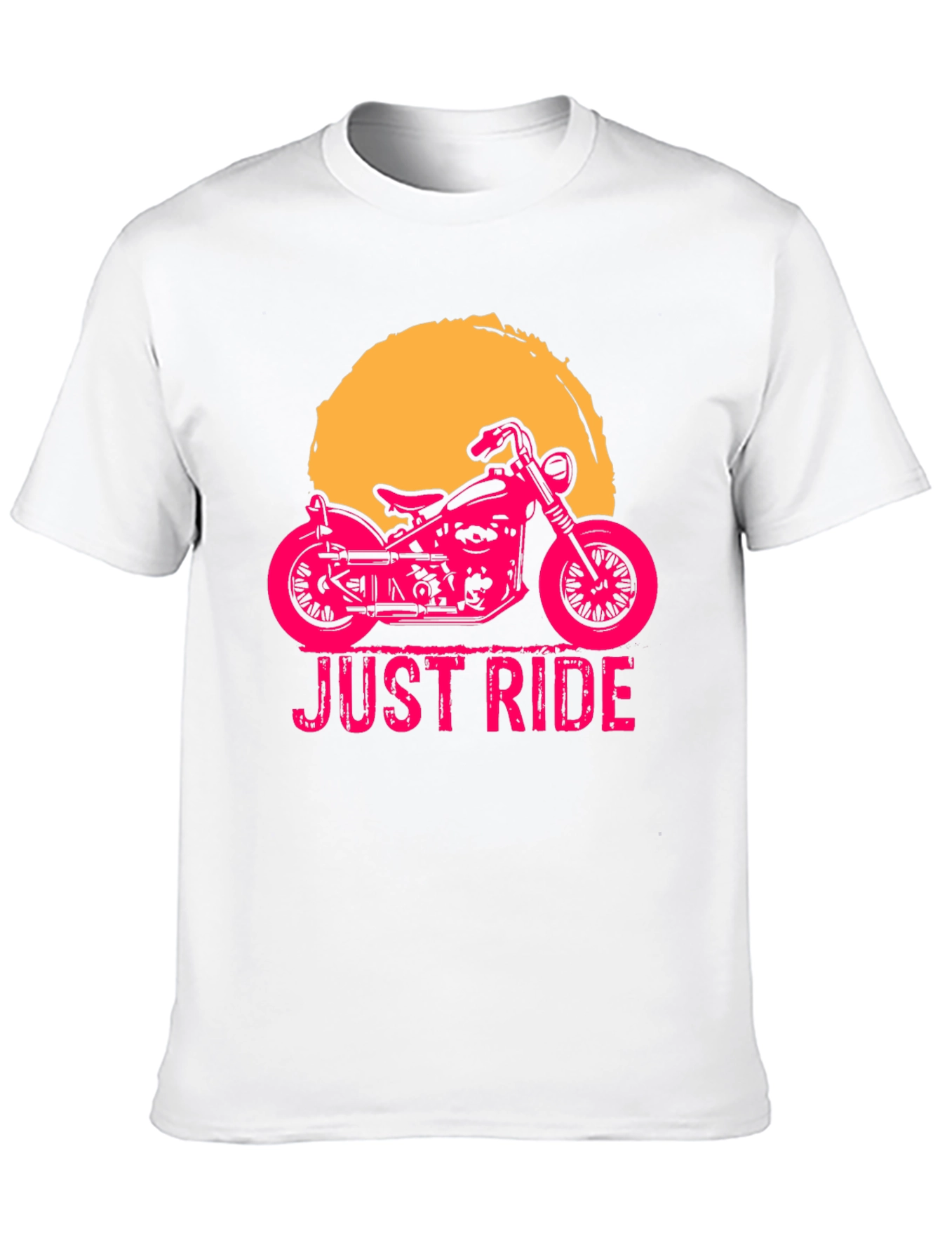 Just Ride Motorcycle Graphic Tee - Stylish Black T-Shirt