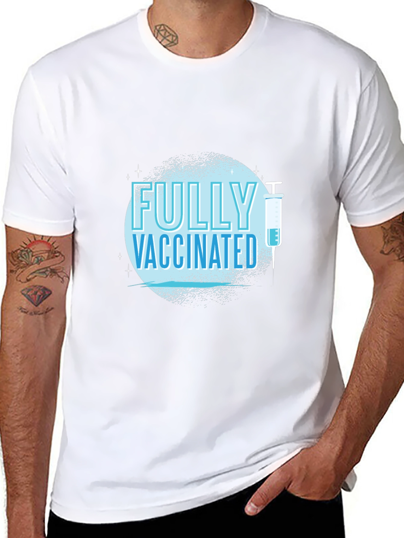 Fully Vaccinated Graphic Tee - Black