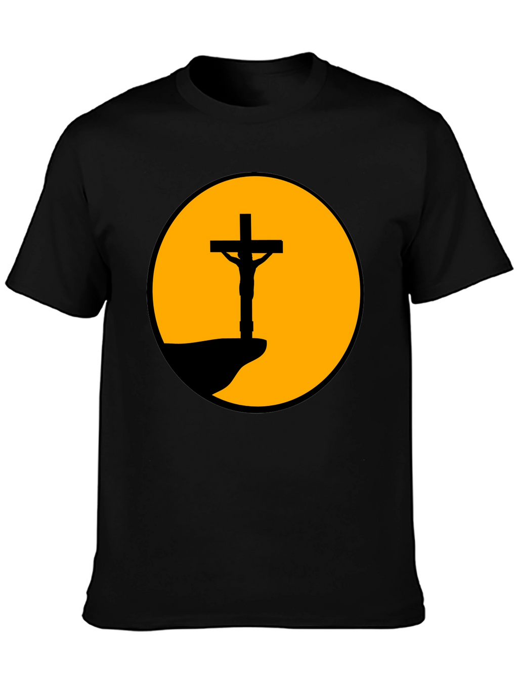 Sunset Crucifixion Graphic Tee - Bold Statement Shirt