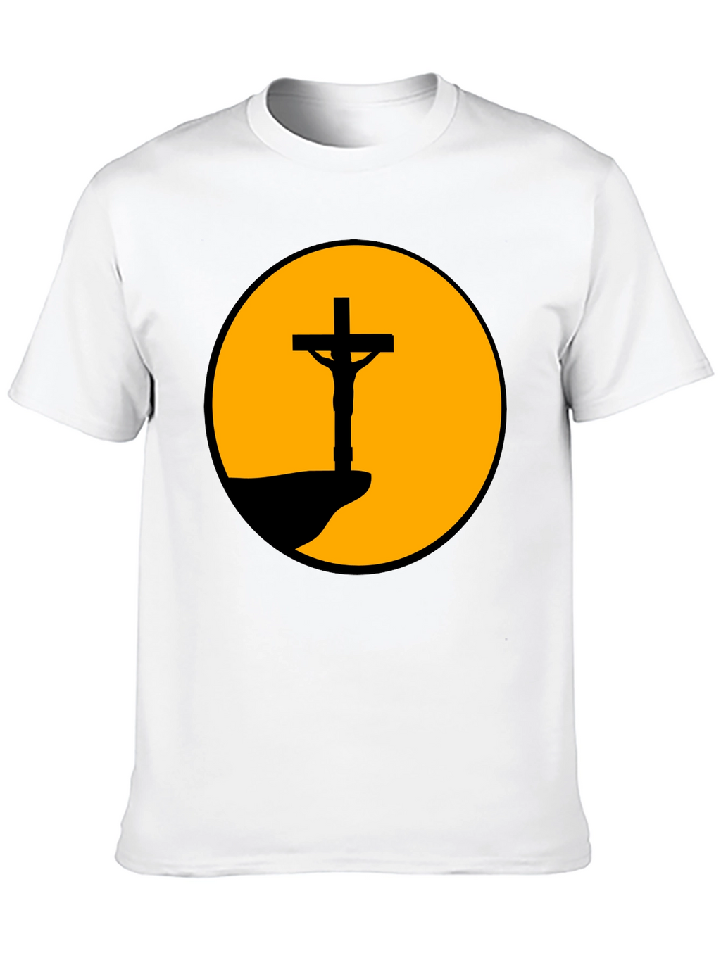 Sunset Crucifixion Graphic Tee - Bold Statement Shirt