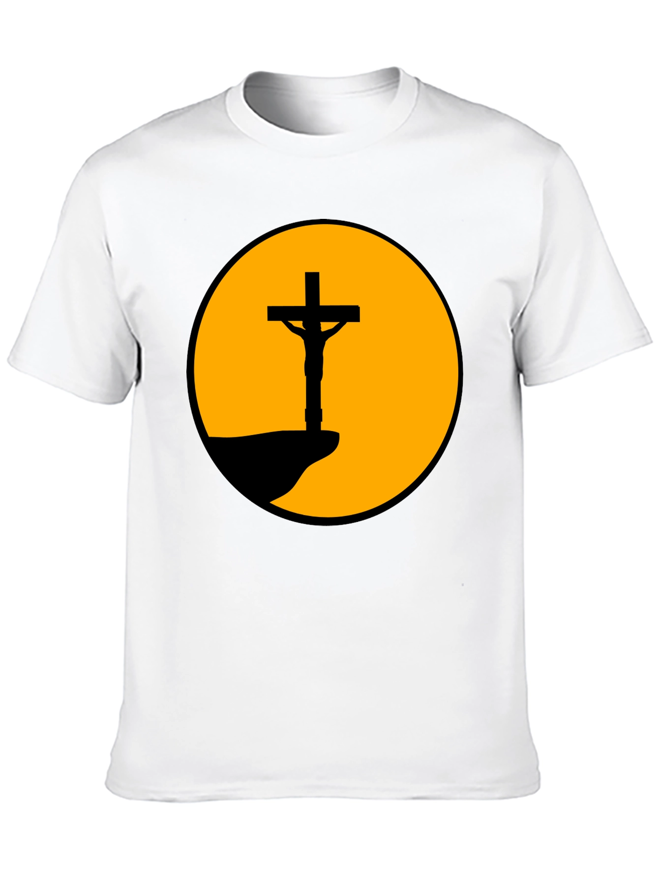 Sunset Crucifixion Graphic Tee - Bold Statement Shirt