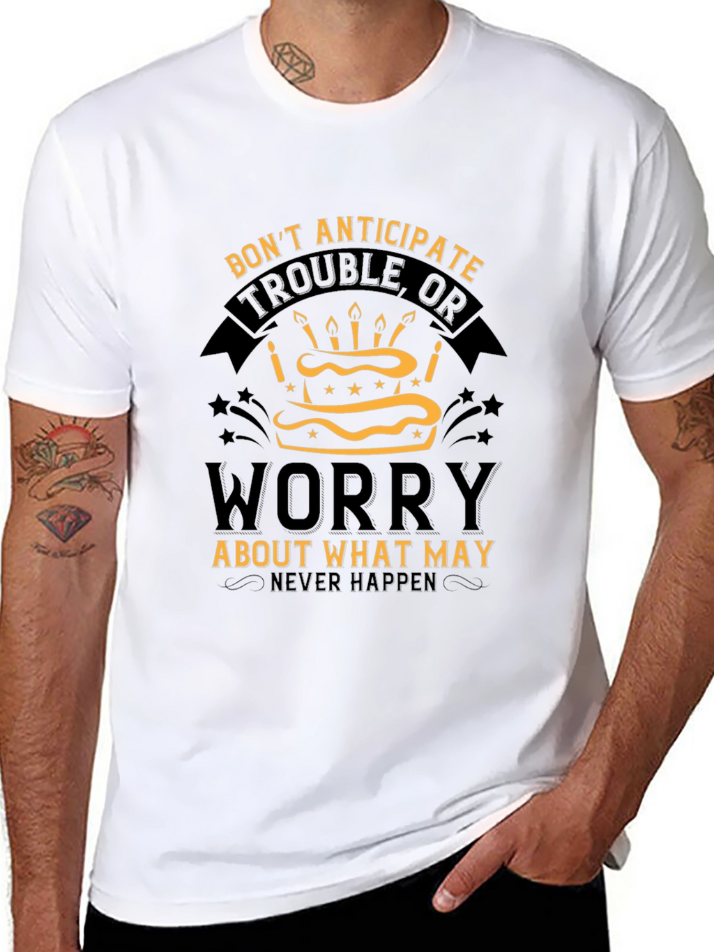 Dont Worry Cake T-Shirt - Inspirational Graphic Tee