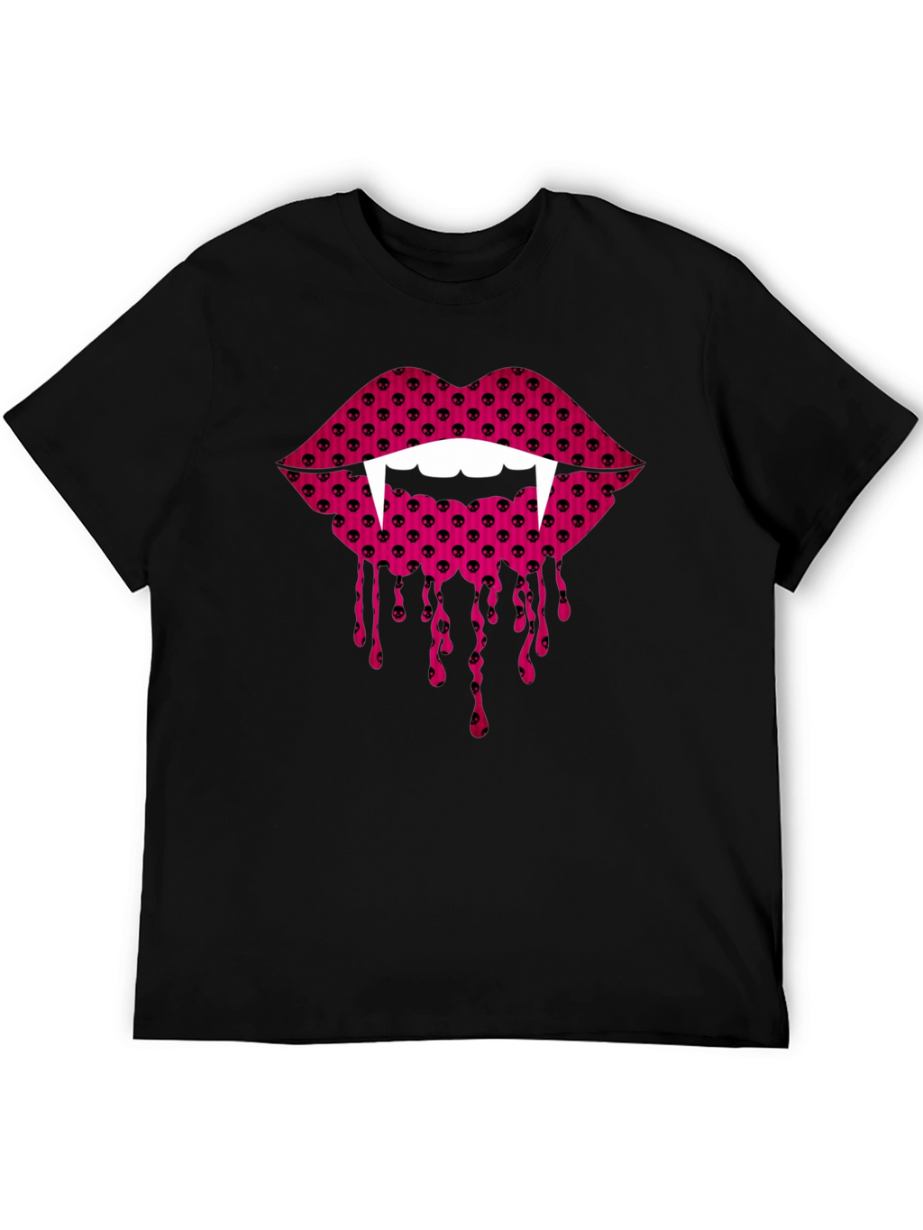 Vampire Lips Graphic Tee - Halloween Fashion