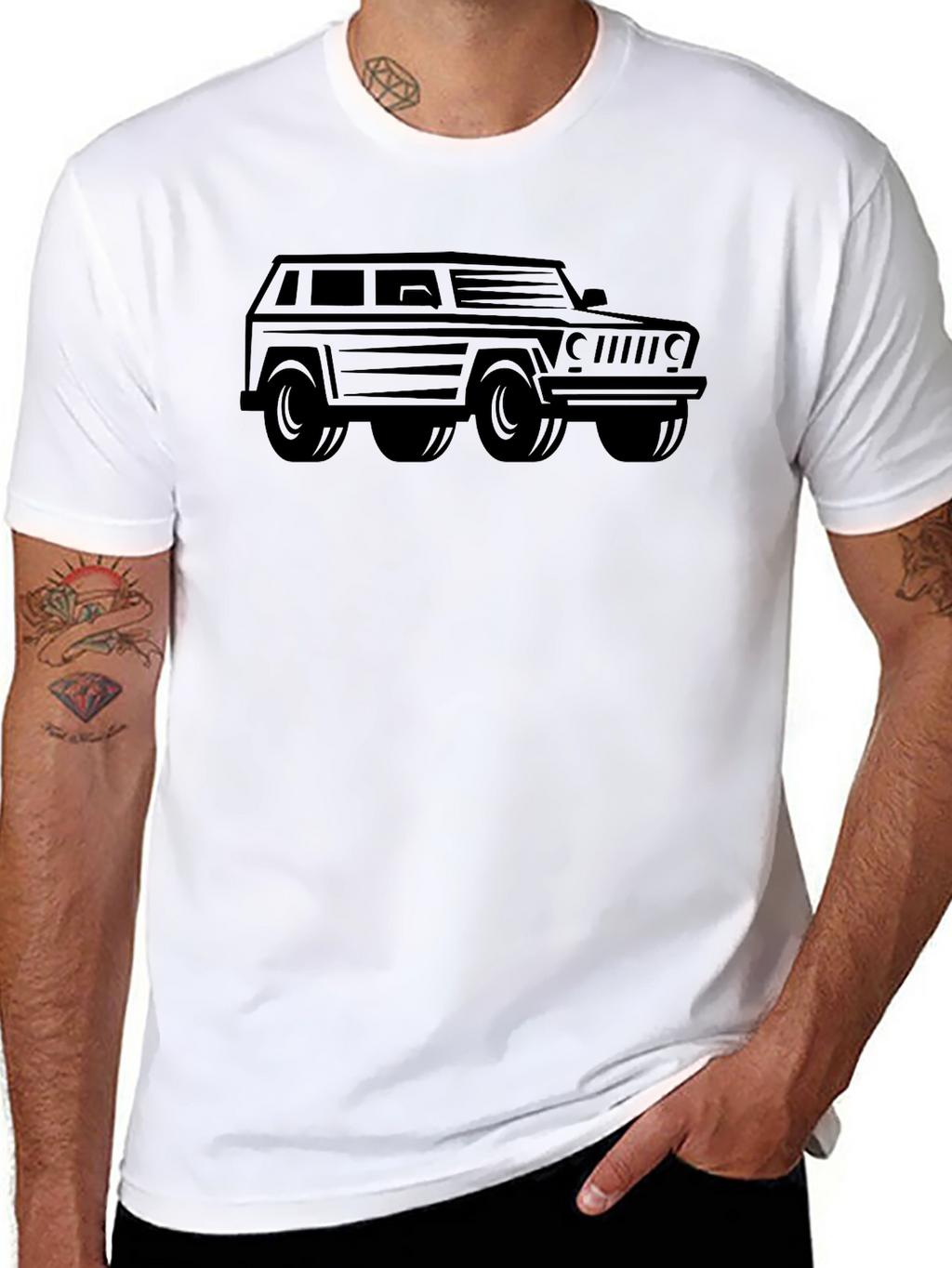 Black Jeep Graphic Tee - Automotive Enthusiast Style