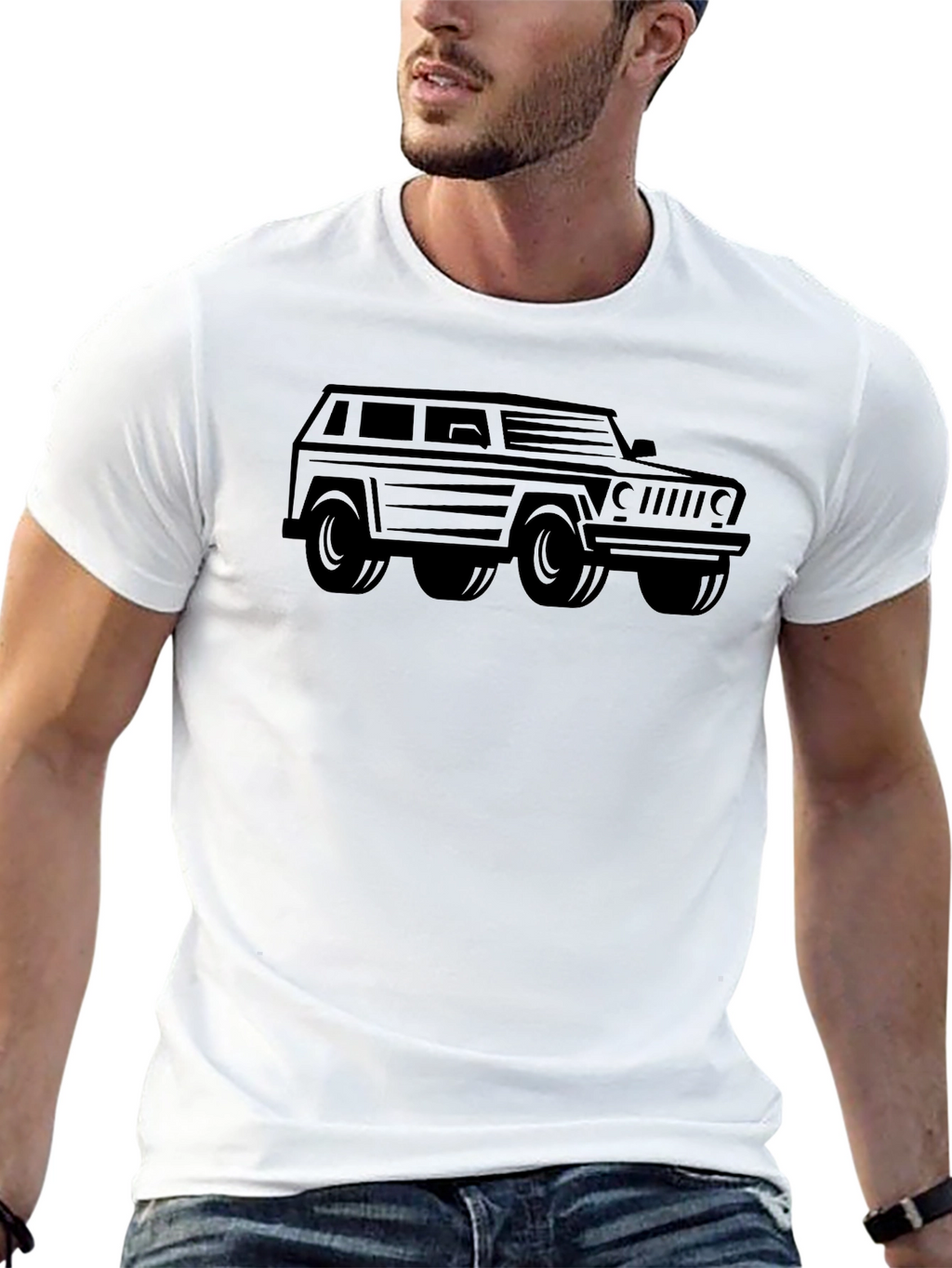 Black Jeep Graphic Tee - Automotive Enthusiast Style