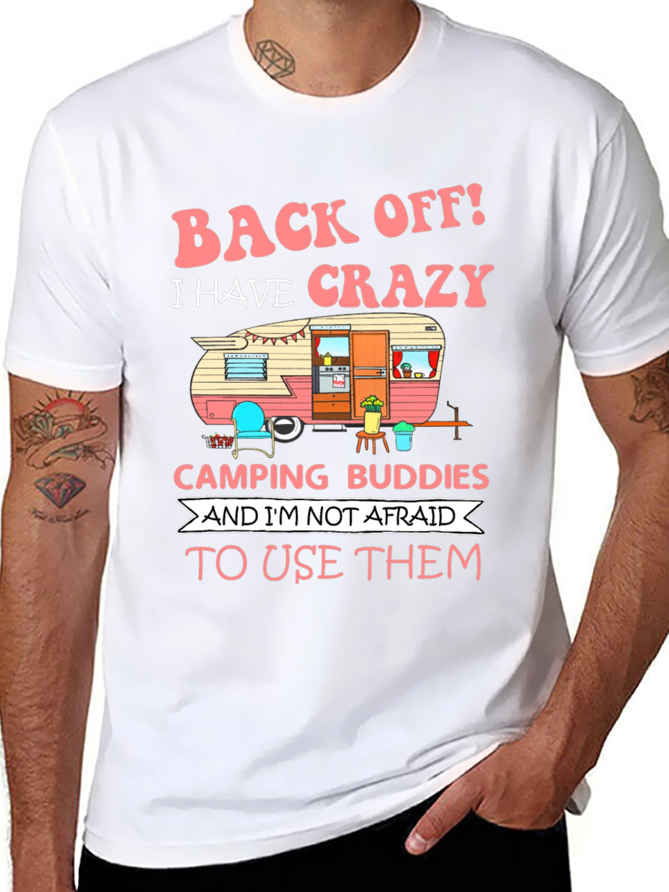Crazy Camping Buddies Graphic T-Shirt