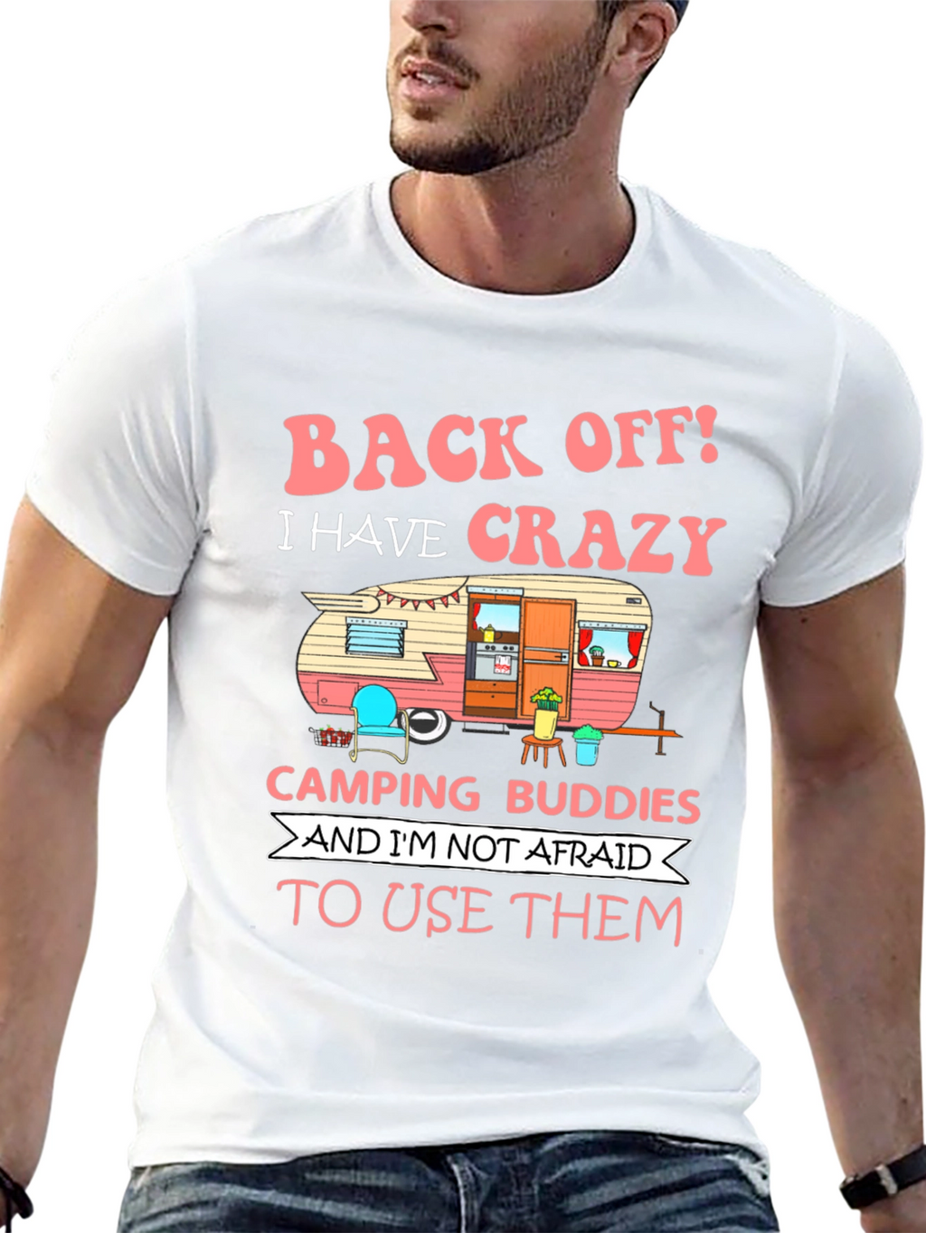 Crazy Camping Buddies Graphic T-Shirt