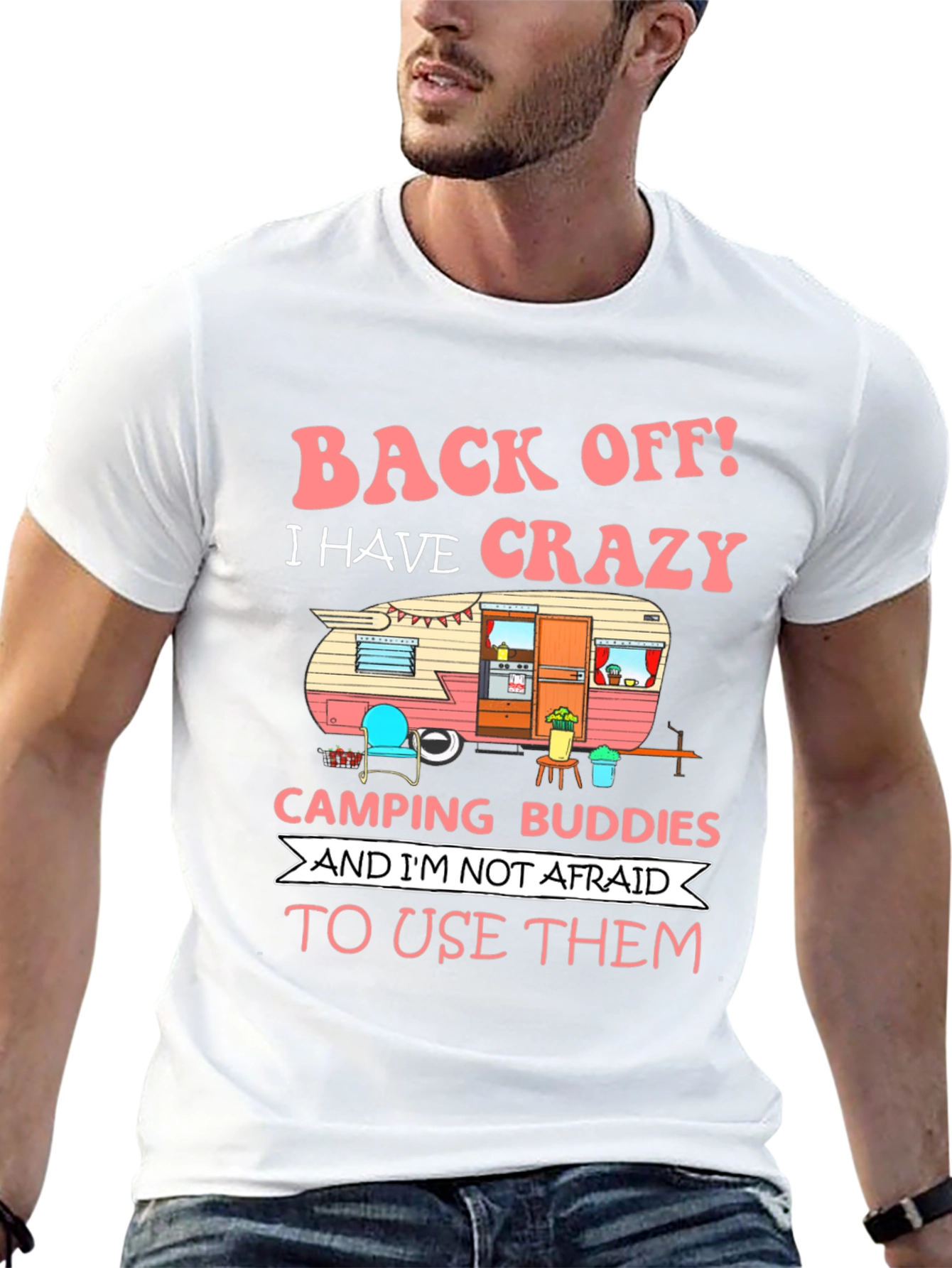 Crazy Camping Buddies Graphic T-Shirt