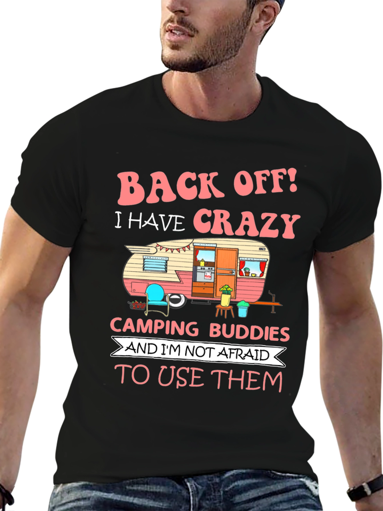 Crazy Camping Buddies Graphic T-Shirt