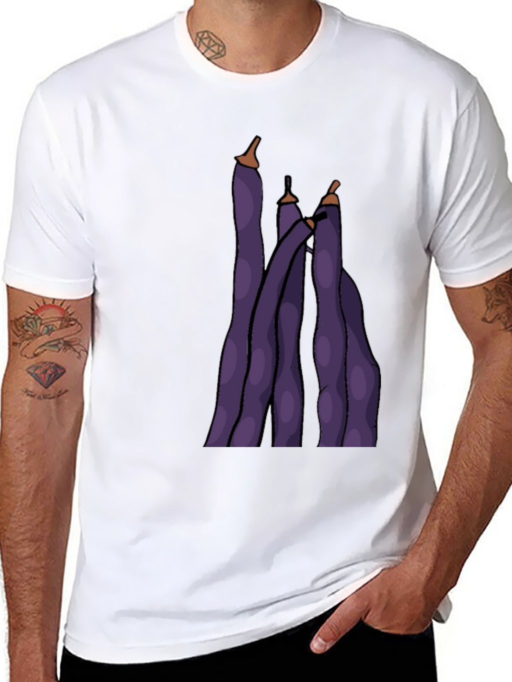 Funky Purple Bean Graphic Tee