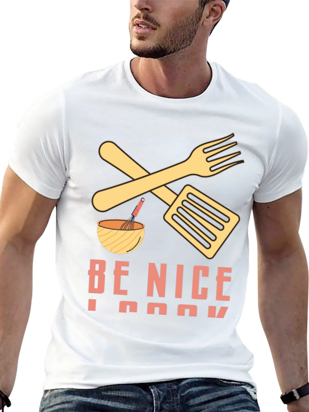 Be Nice I Cook T-Shirt - Funny Kitchen Apparel
