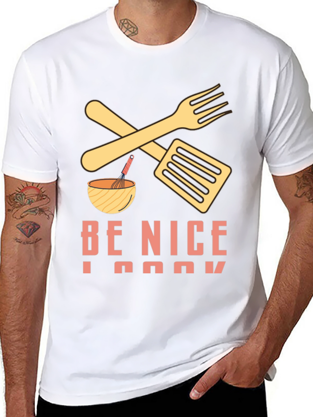 Be Nice I Cook T-Shirt - Funny Kitchen Apparel
