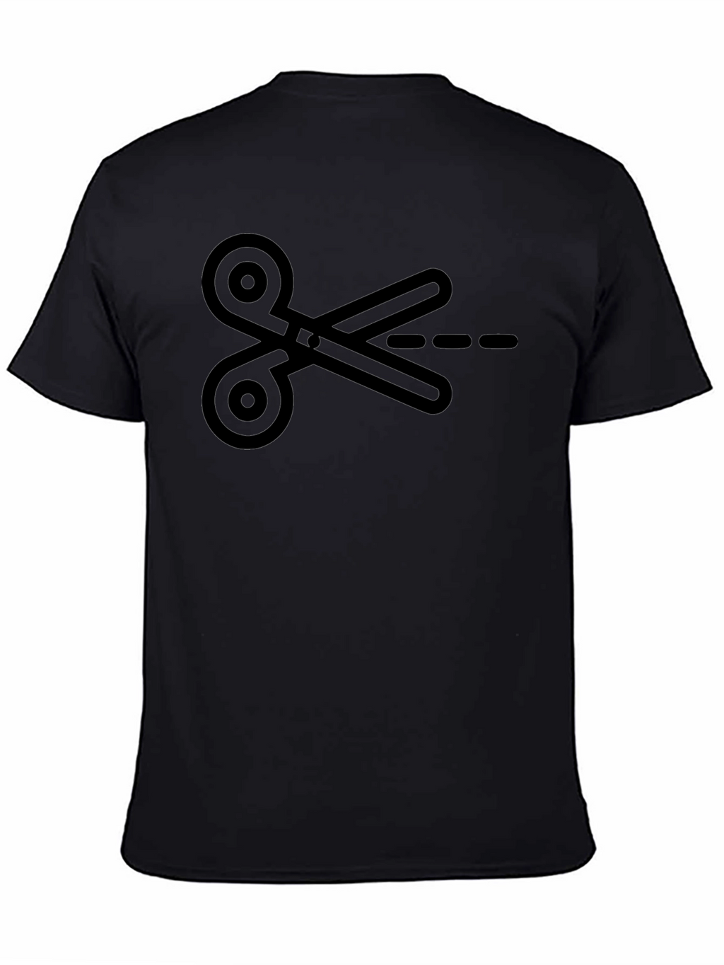 Scissors Graphic Tee - Black Cotton