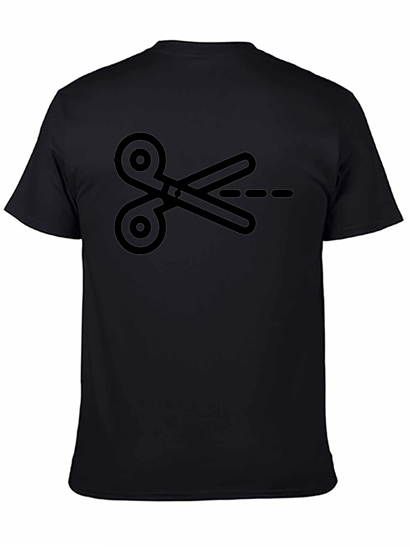 Scissors Graphic Tee - Black Cotton