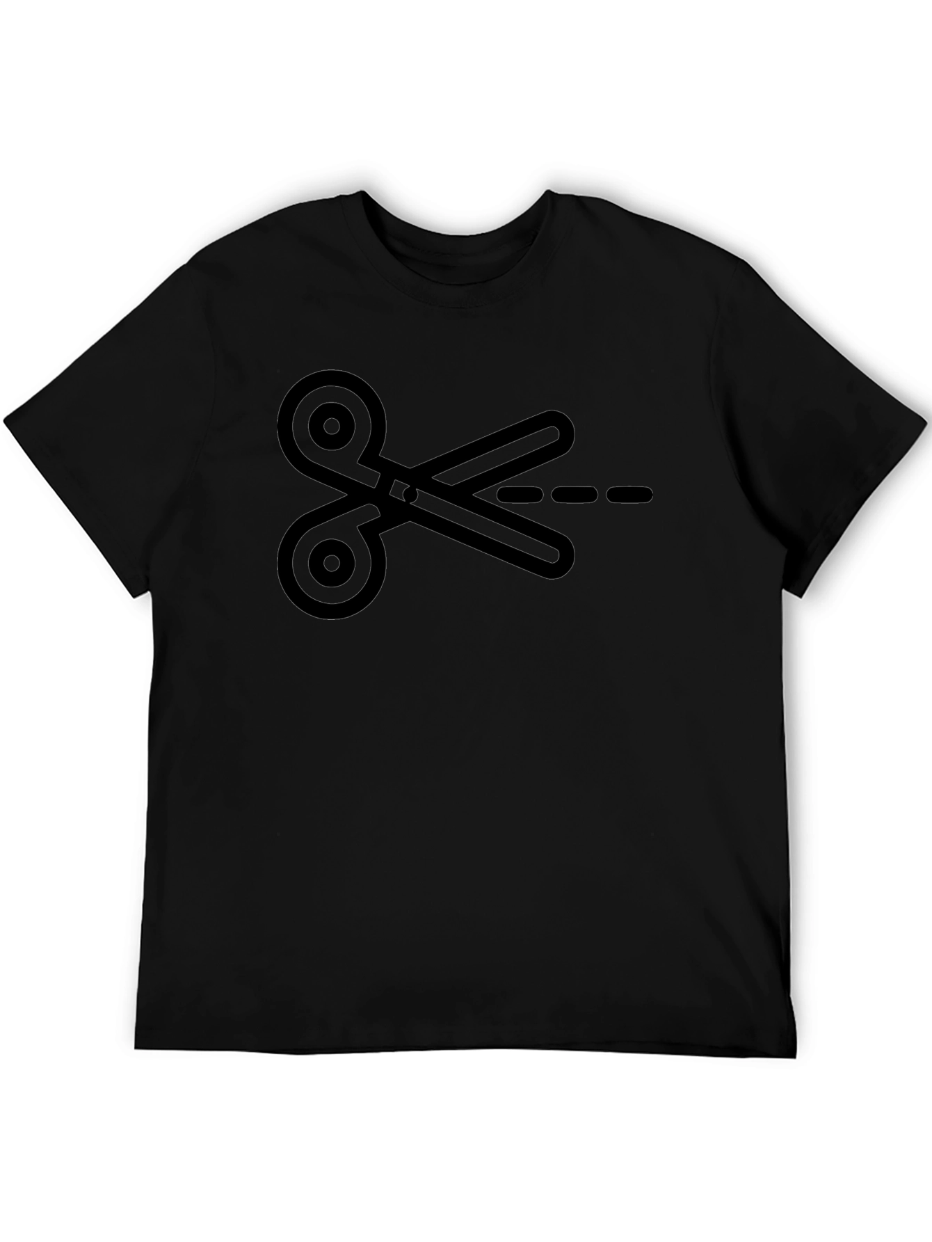 Scissors Graphic Tee - Black Cotton