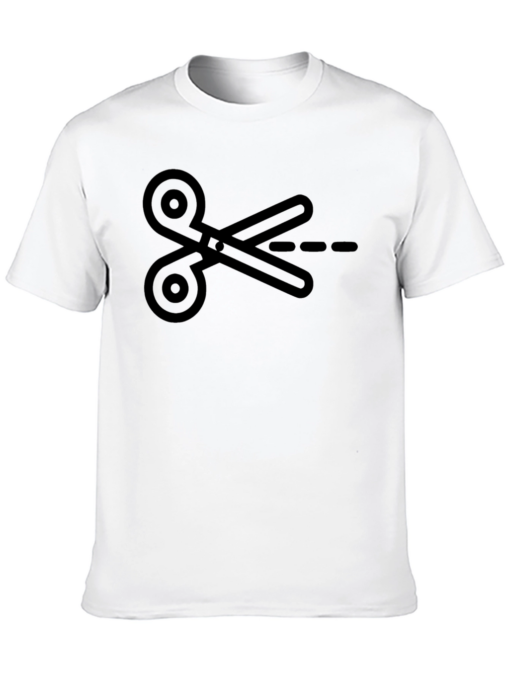 Scissors Graphic Tee - Black Cotton