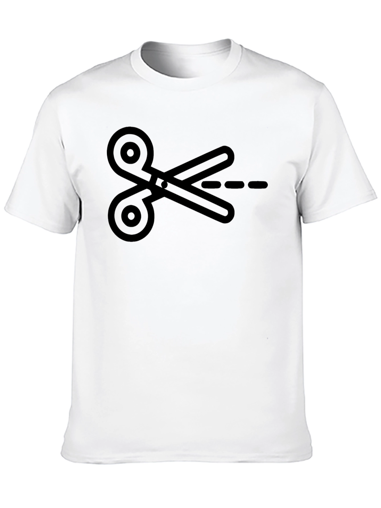 Scissors Graphic Tee - Black Cotton