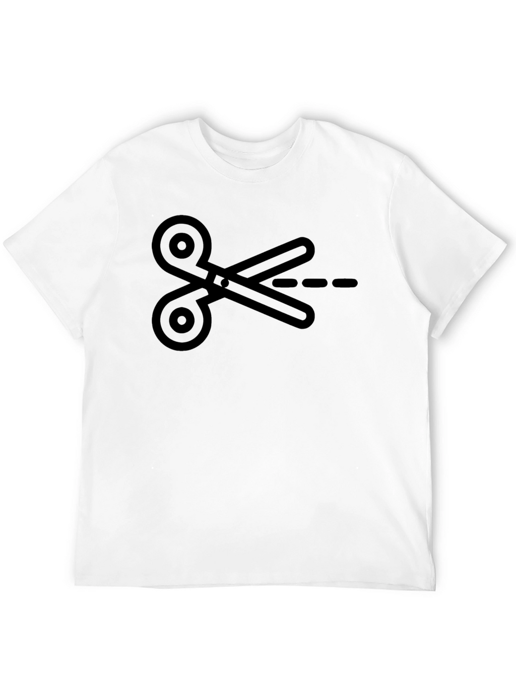 Scissors Graphic Tee - Black Cotton