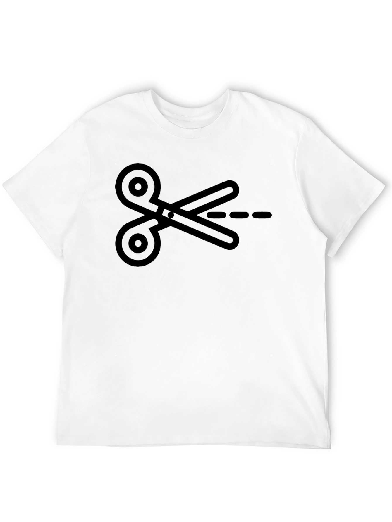 Scissors Graphic Tee - Black Cotton