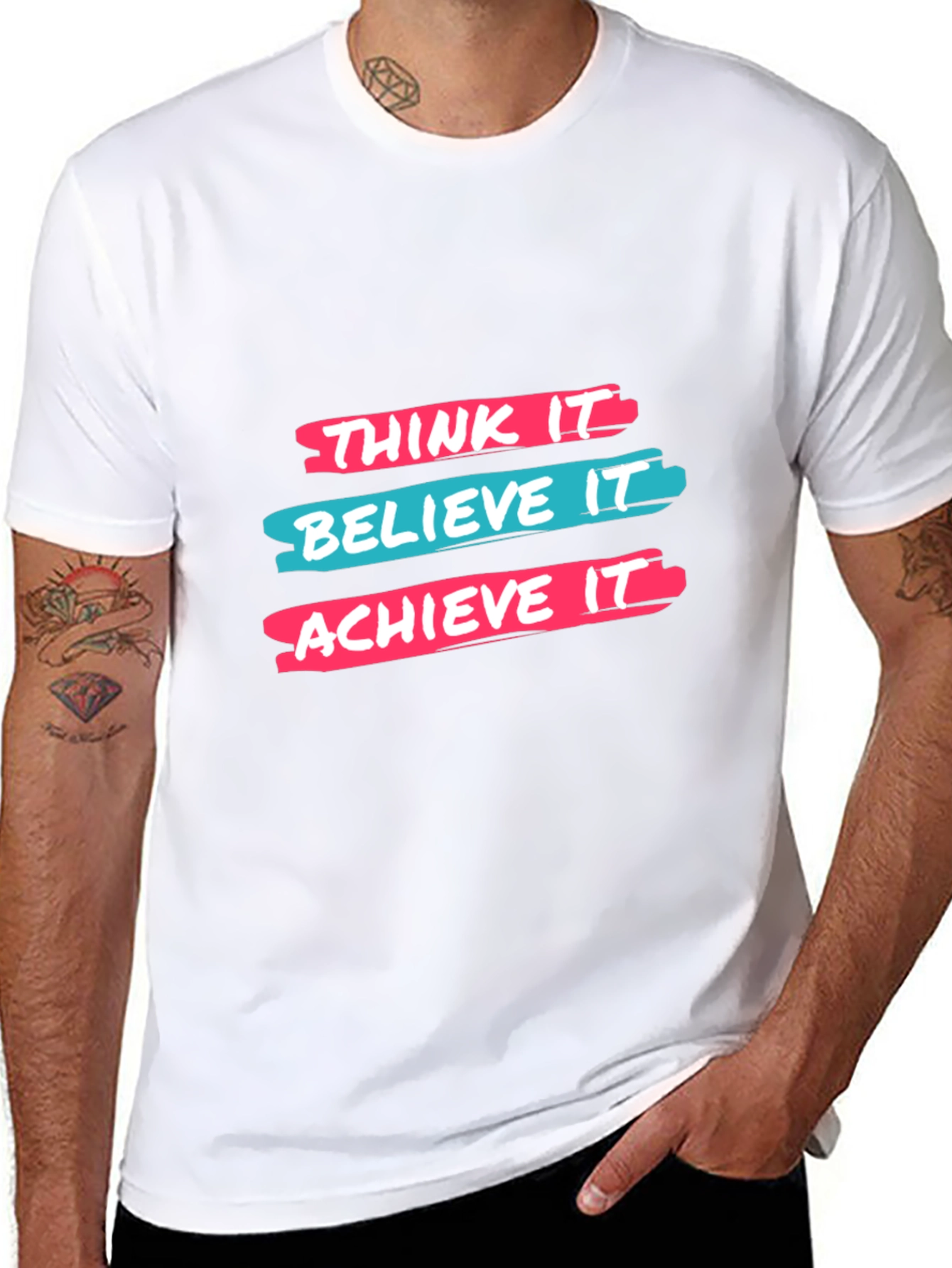 Think It Believe It Achieve It Black T-Shirt