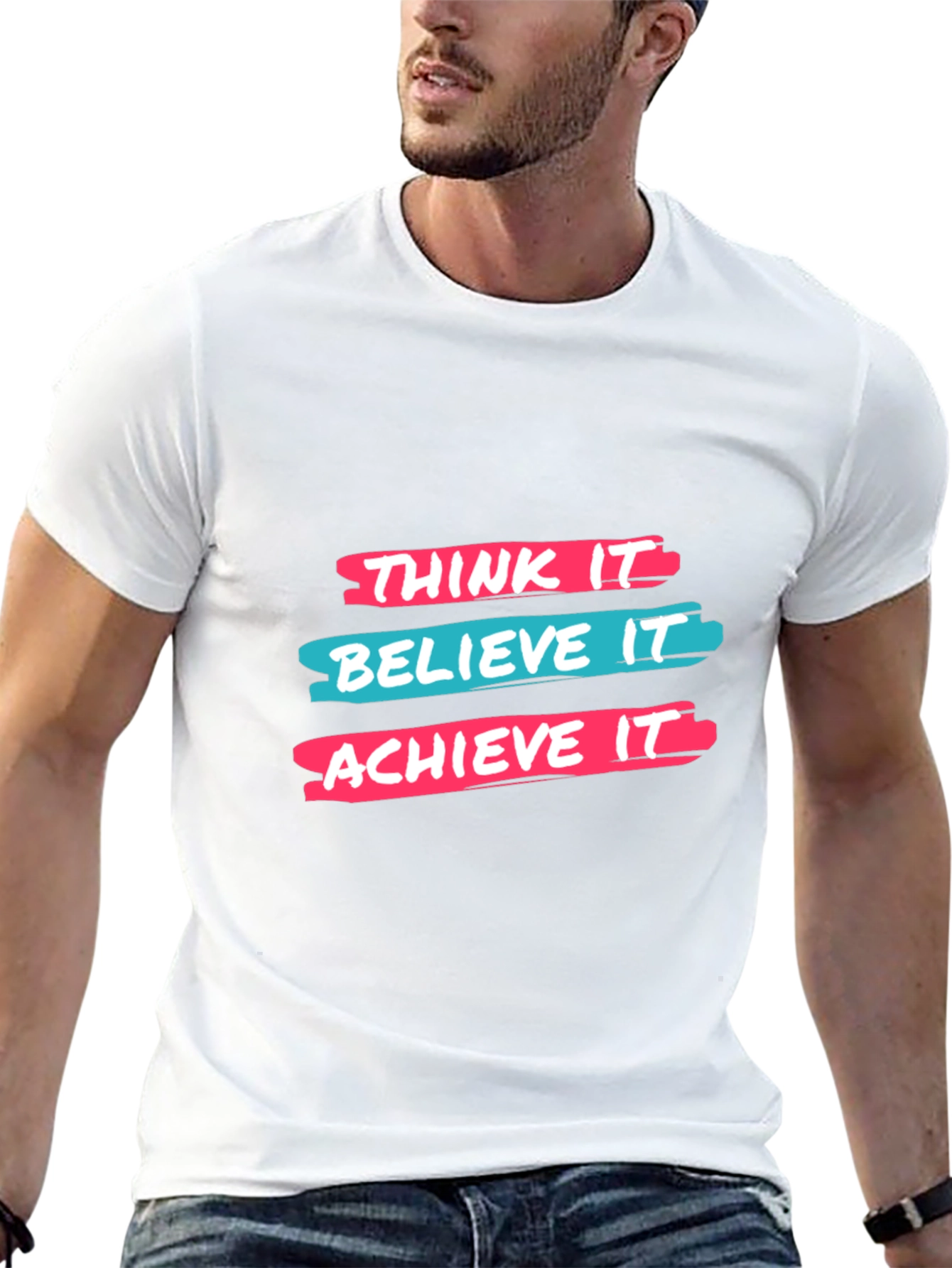 Think It Believe It Achieve It Black T-Shirt