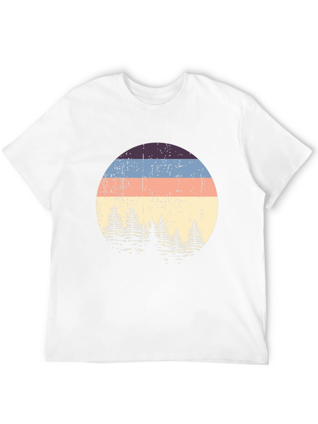 Retro Sunset Pine Tree Graphic Tee