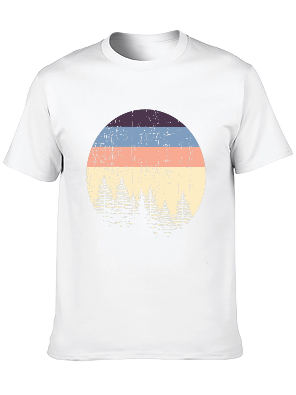 Retro Sunset Pine Tree Graphic Tee