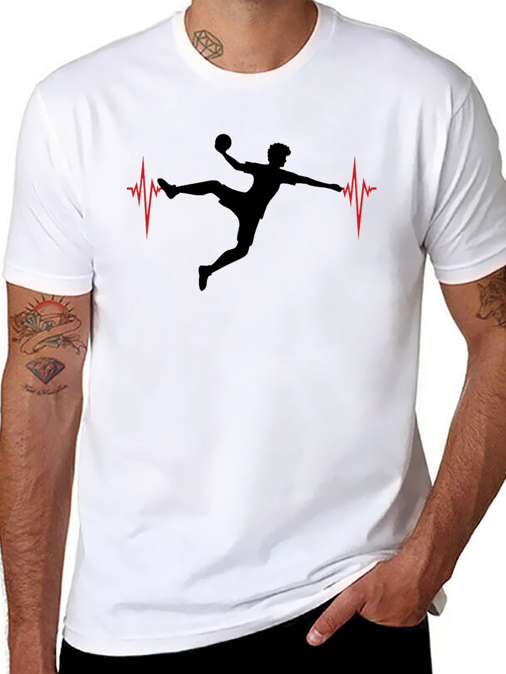 Handball Heartbeat T-Shirt - Sporty Style
