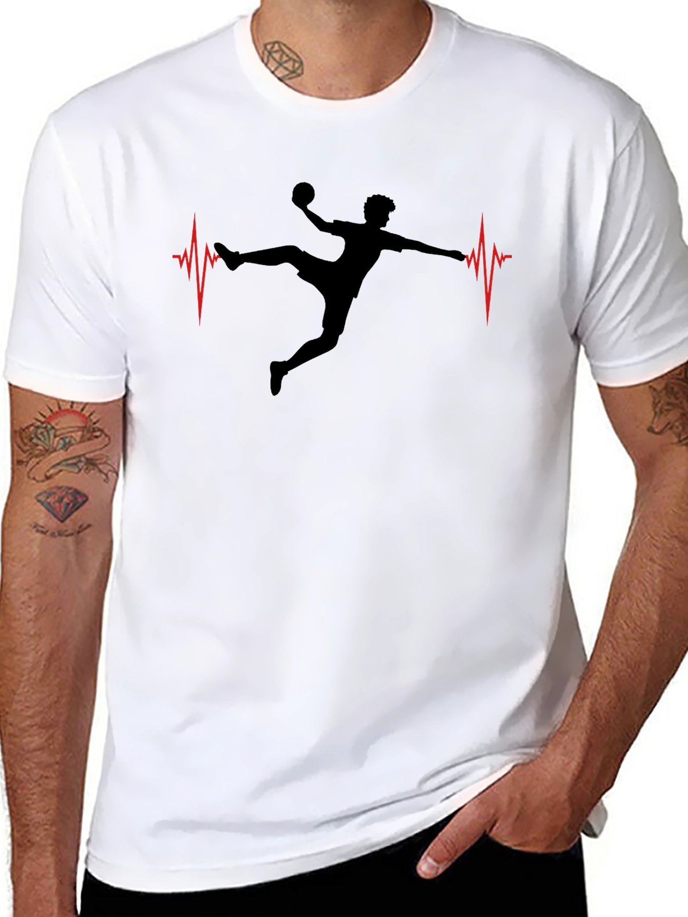 Handball Heartbeat T-Shirt - Sporty Style