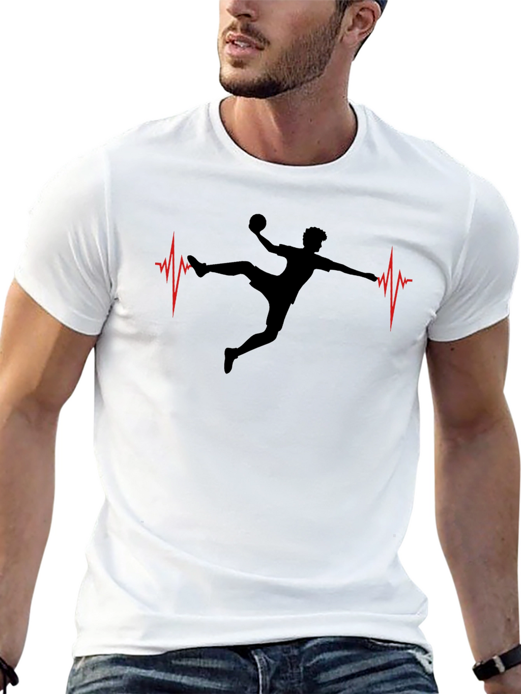 Handball Heartbeat T-Shirt - Sporty Style